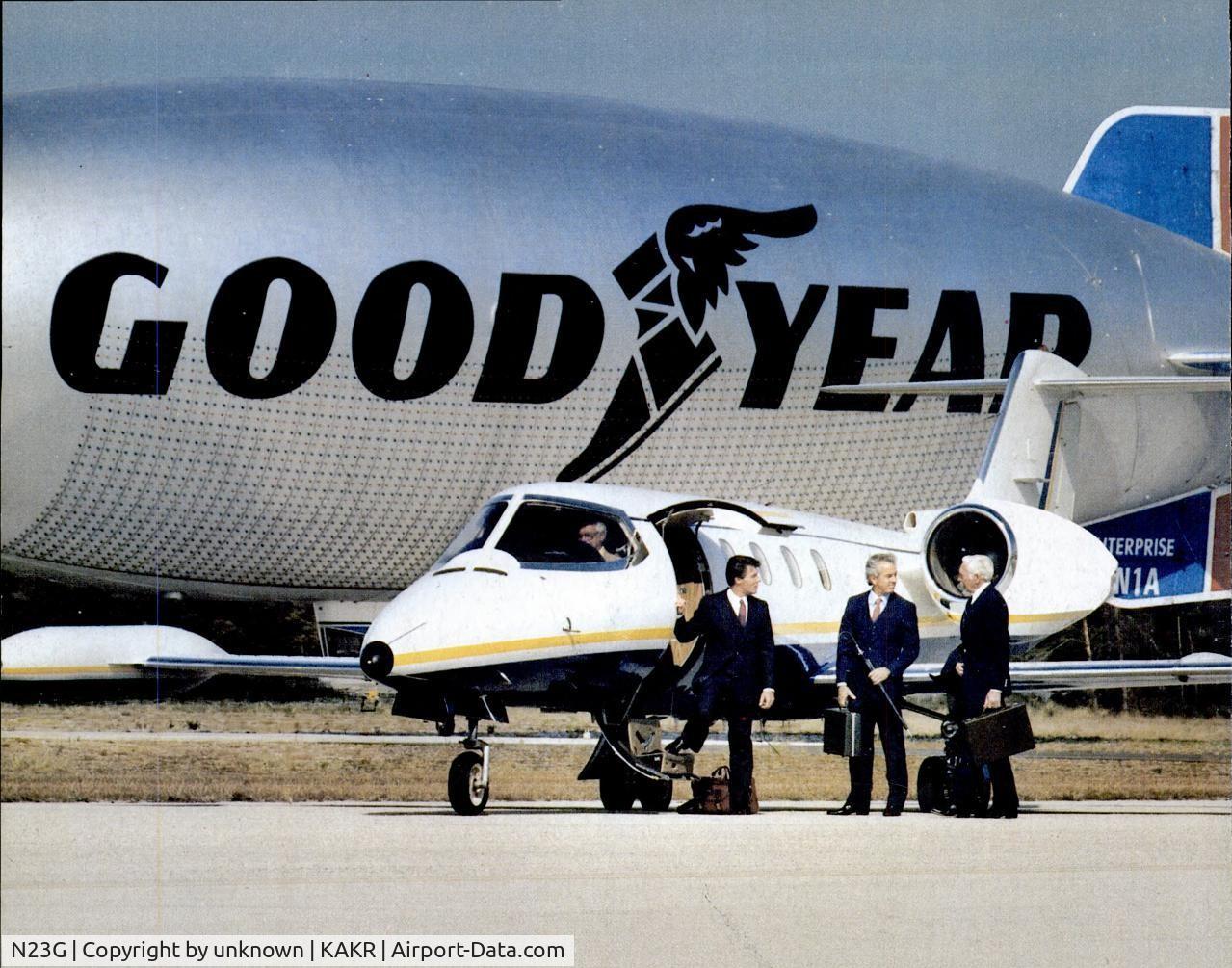 N23G, 1977 Gates Learjet 36A C/N 026, Taken at Goodyear flight operations early 1980's @ KAKR