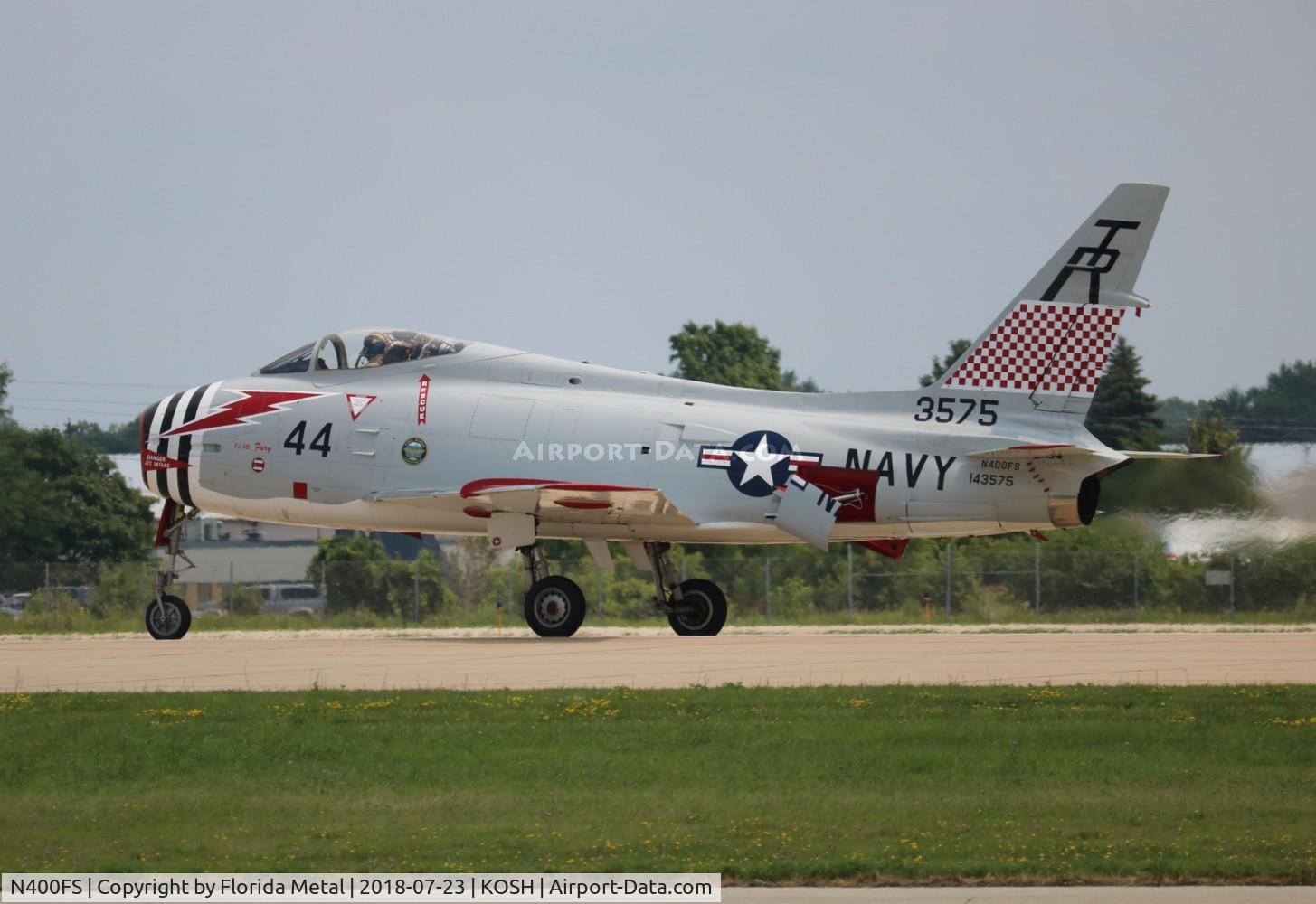 N400FS, 1958 North American AF-1E Fury C/N 244-83, OSH 2018