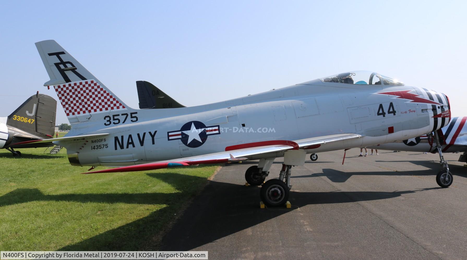 N400FS, 1958 North American AF-1E Fury C/N 244-83, OSH 2019