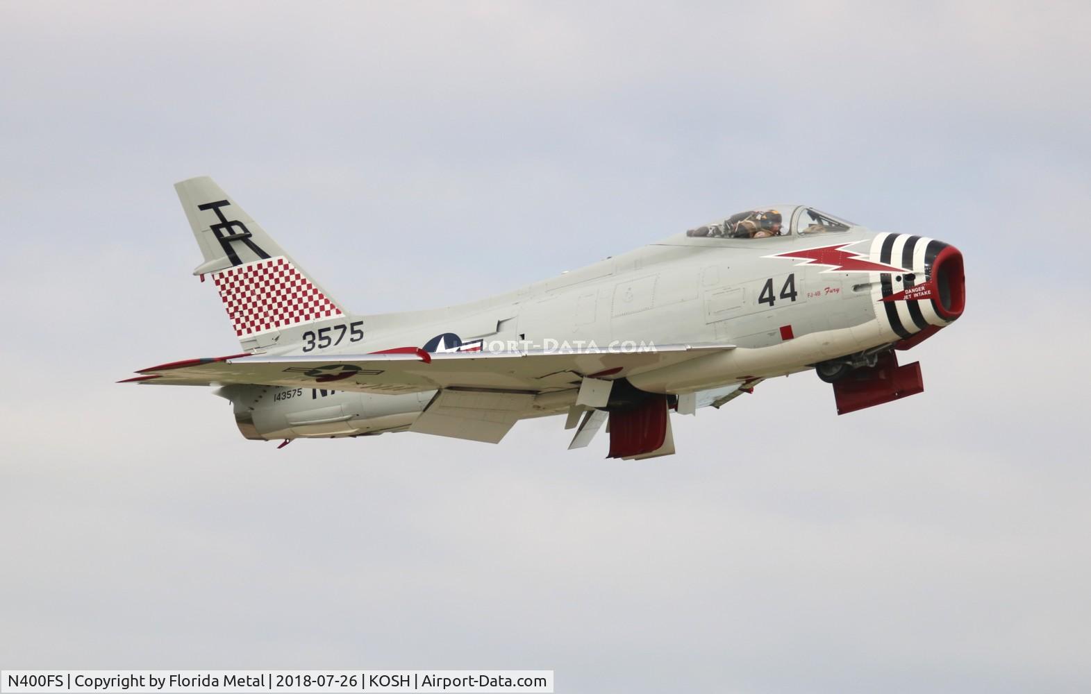 N400FS, 1958 North American AF-1E Fury C/N 244-83, OSH 2018