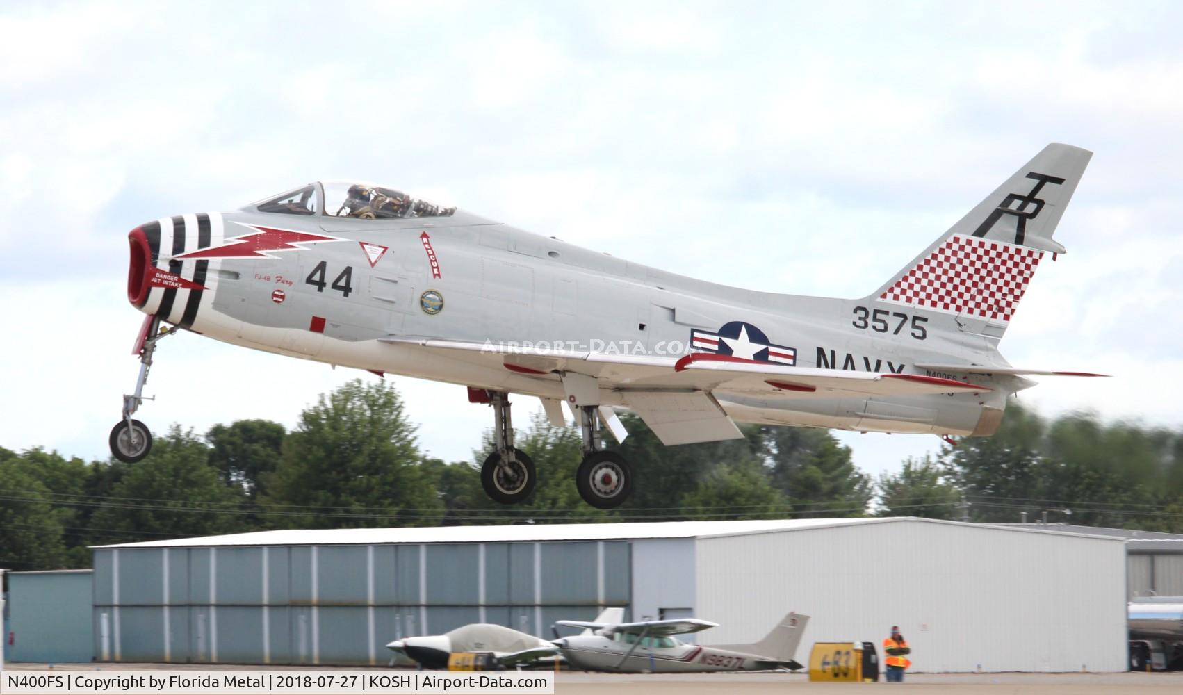 N400FS, 1958 North American AF-1E Fury C/N 244-83, OSH 2018