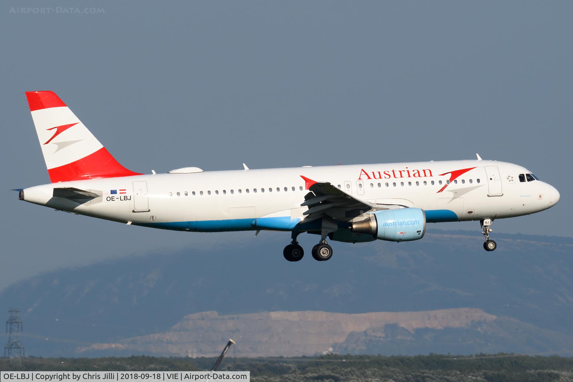 OE-LBJ, 2001 Airbus A320-214 C/N 1553, Austrian Airlines