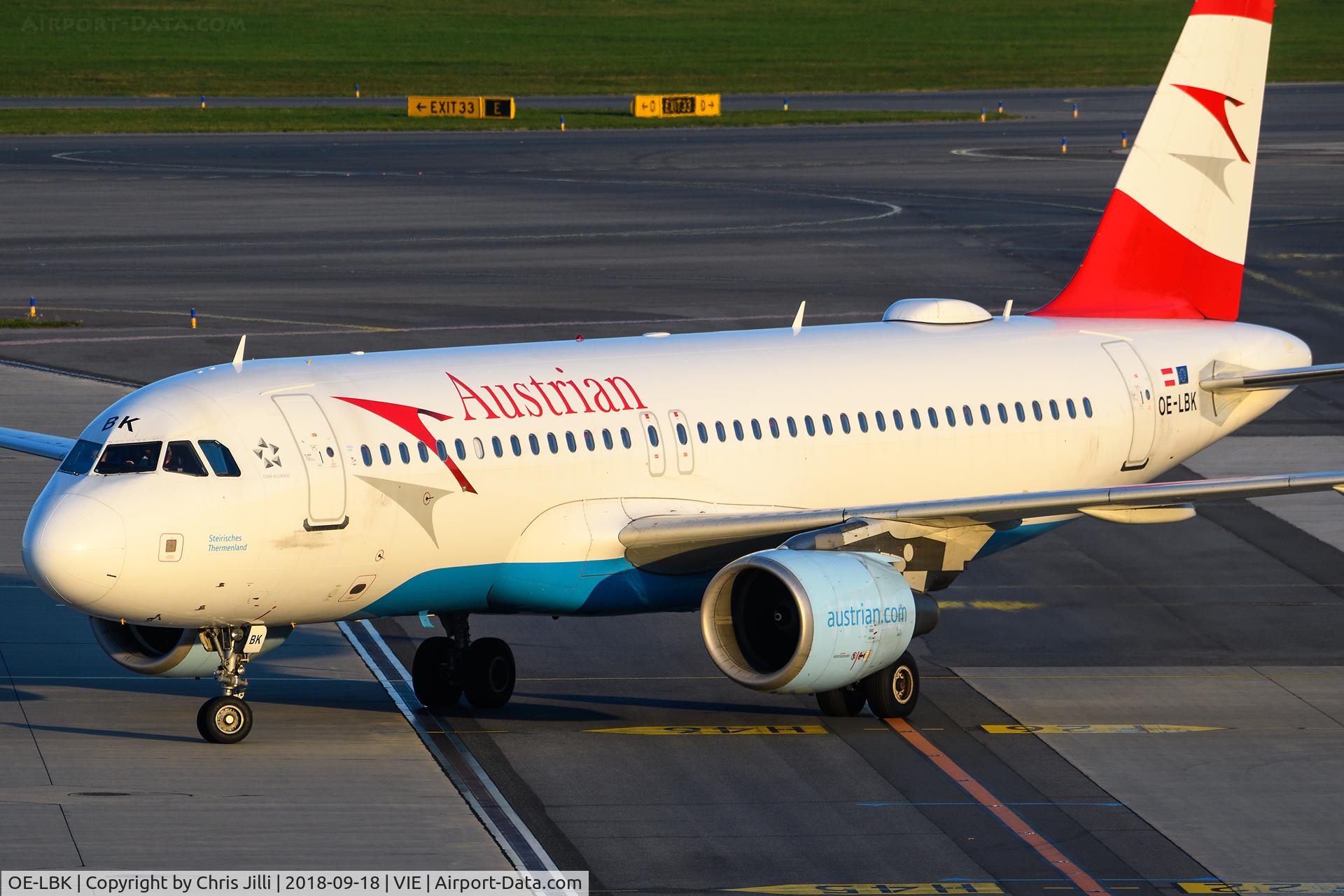 OE-LBK, 2003 Airbus A320-214 C/N 1931, Austrian Airlines