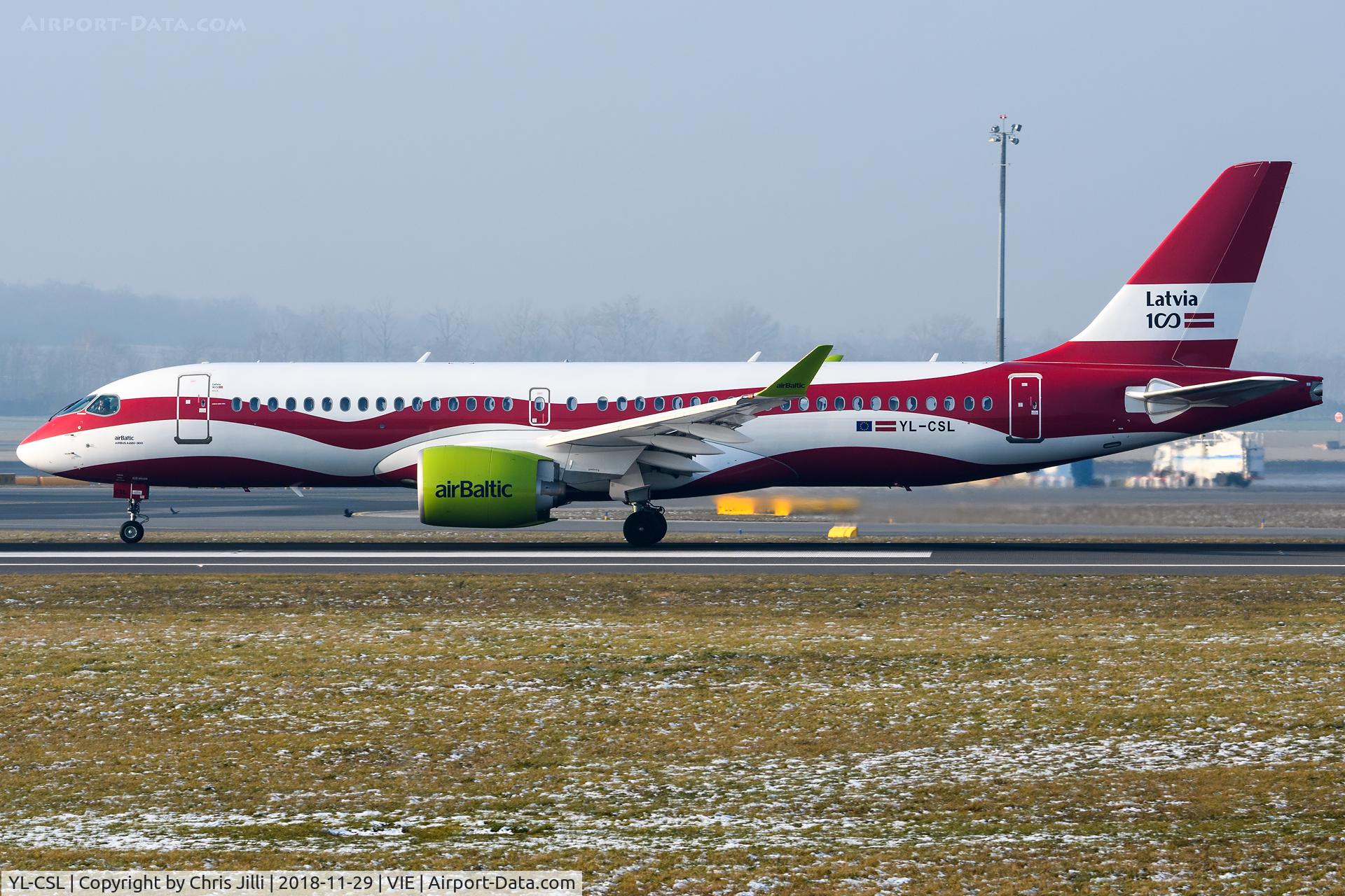 YL-CSL, 2018 Airbus A220-300 C/N 55041, airBaltic