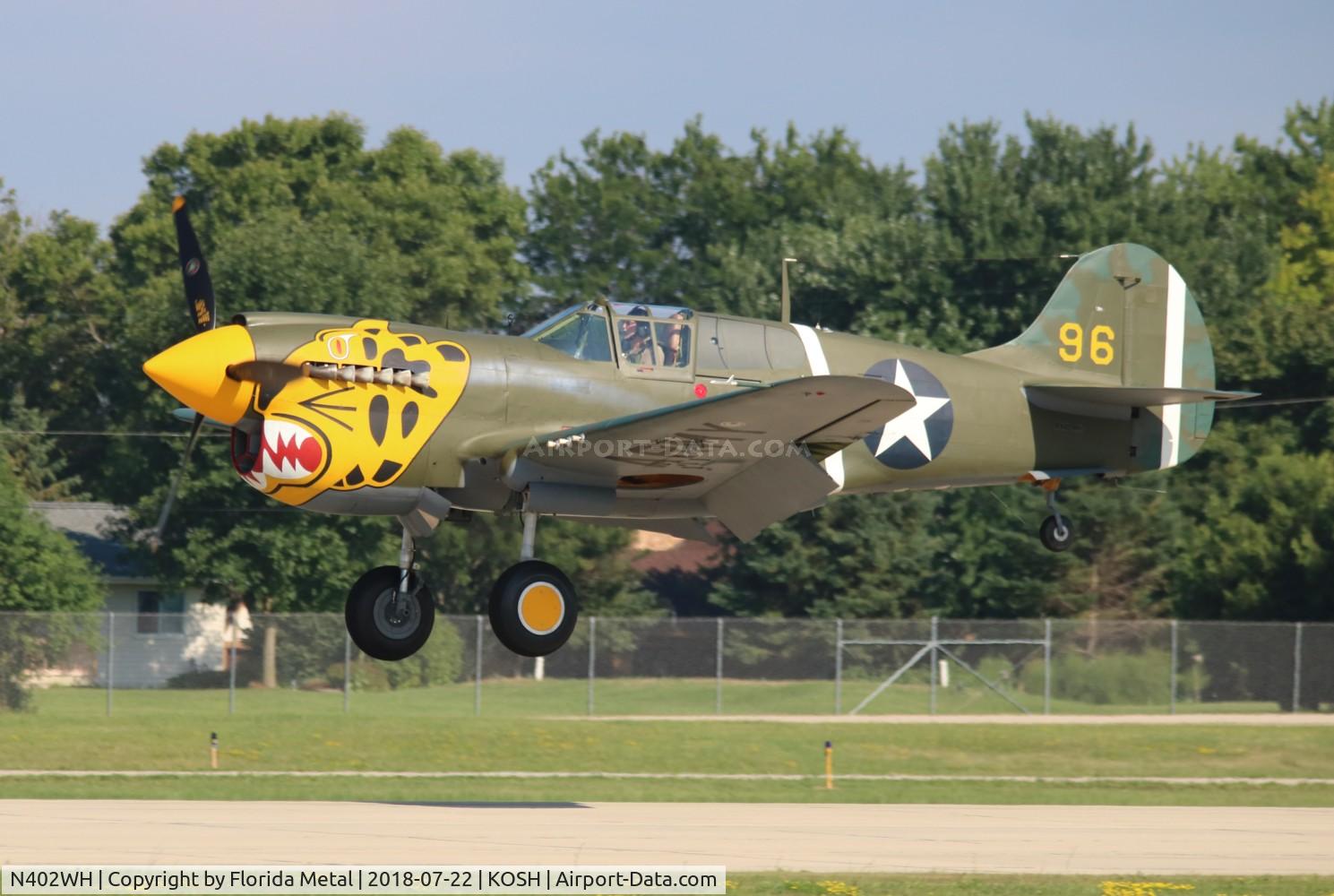 N402WH, 1942 Curtiss P-40K-10 Warhawk C/N 12467, OSH 2018