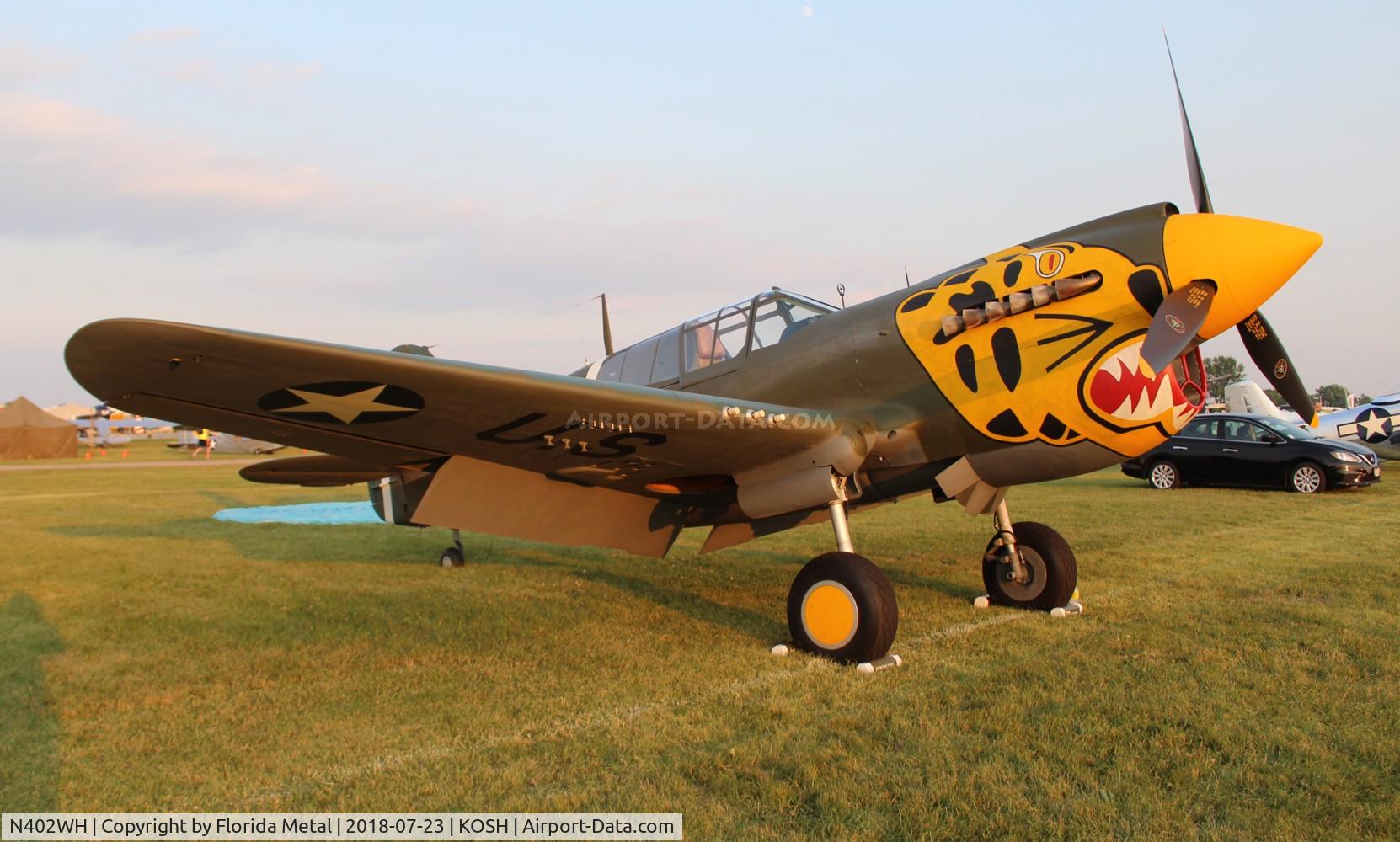 N402WH, 1942 Curtiss P-40K-10 Warhawk C/N 12467, OSH 2018