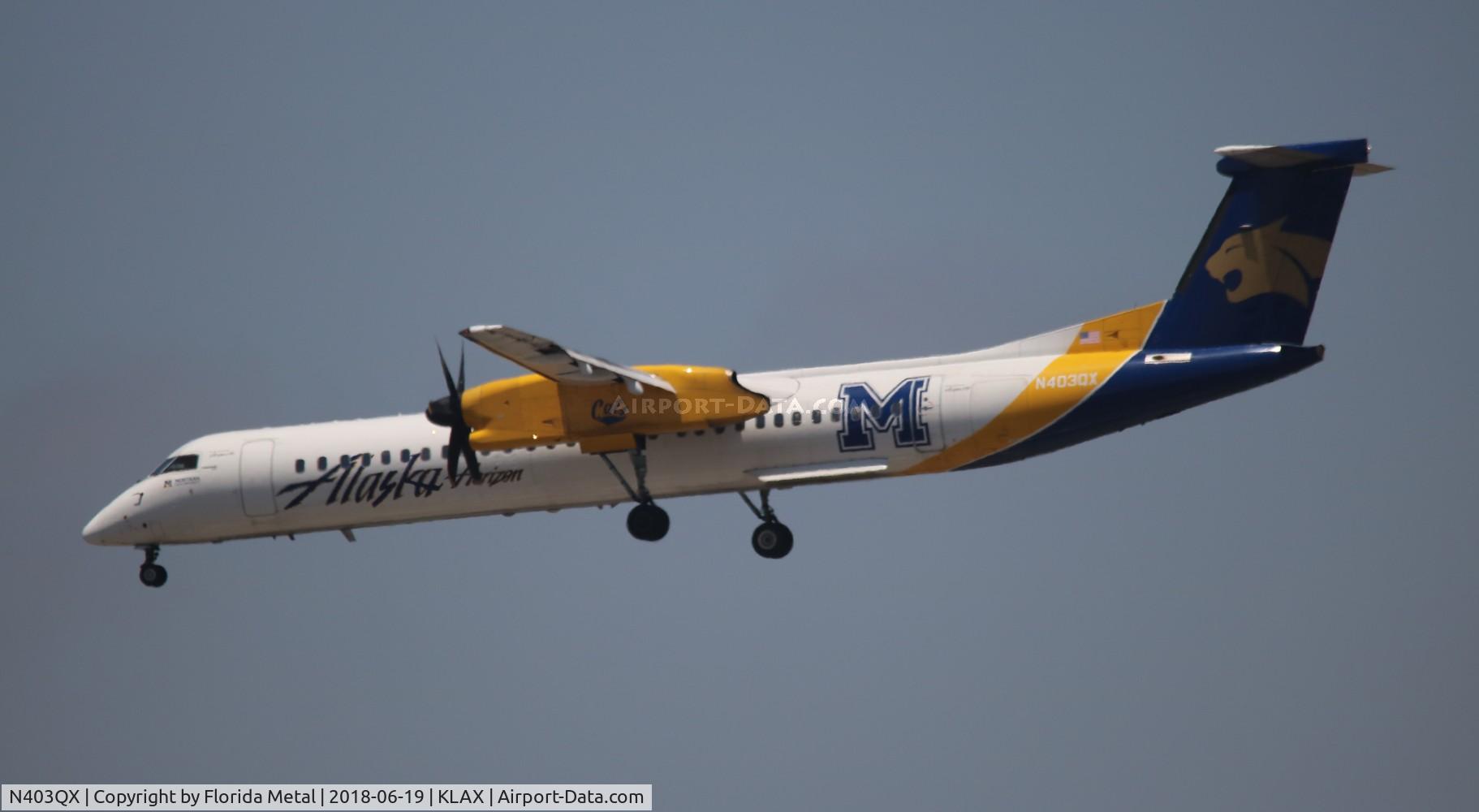 N403QX, 2001 De Havilland Canada DHC-8-402 Dash 8 C/N 4037, LAX 2018