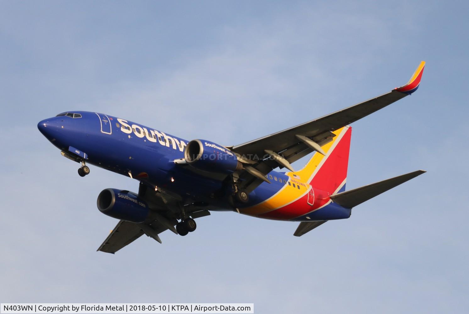 N403WN, 2001 Boeing 737-7H4 C/N 29815, TPA 2018