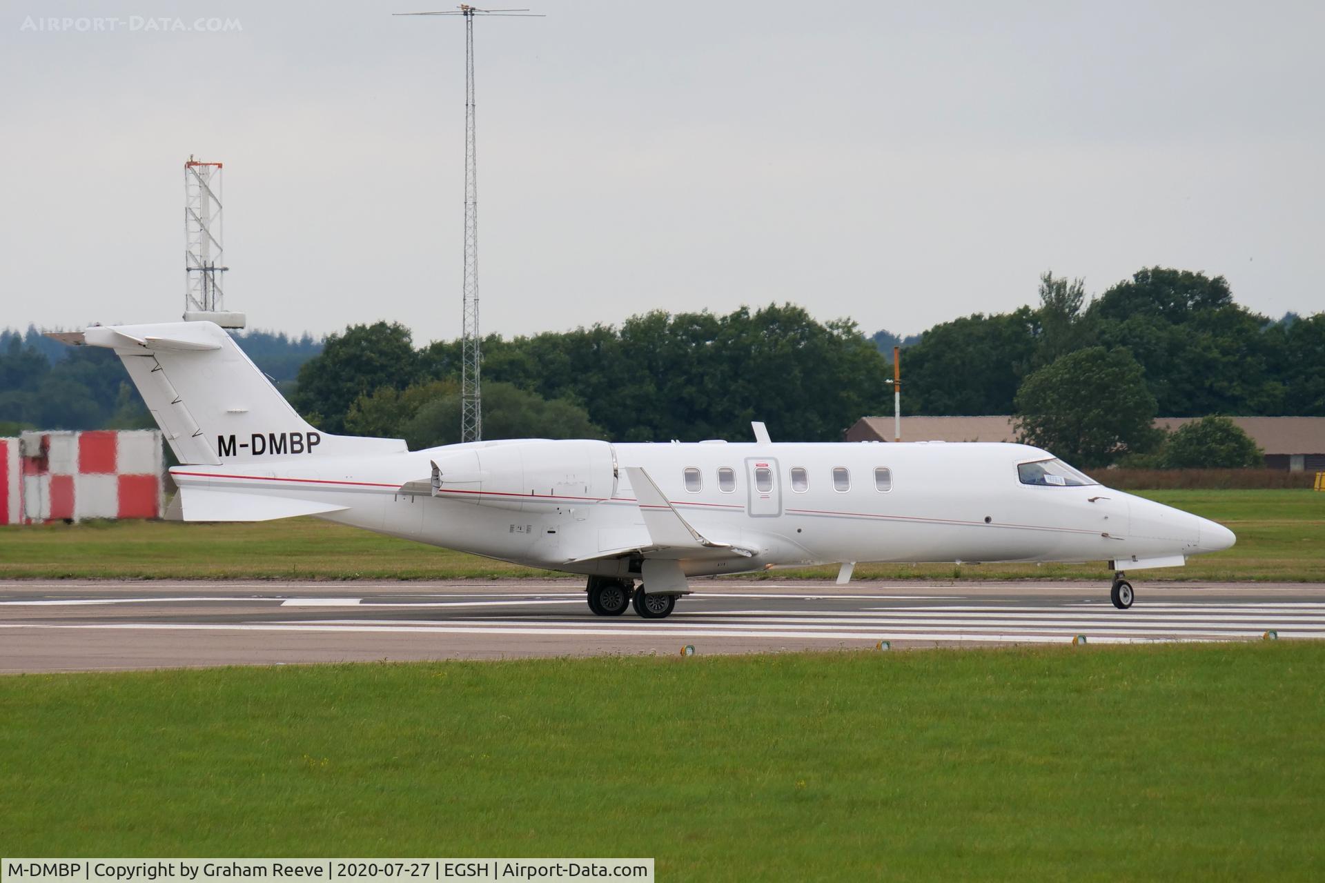 M-DMBP, 2012 Learjet 40 C/N 45-2133, Departing from Norwich.