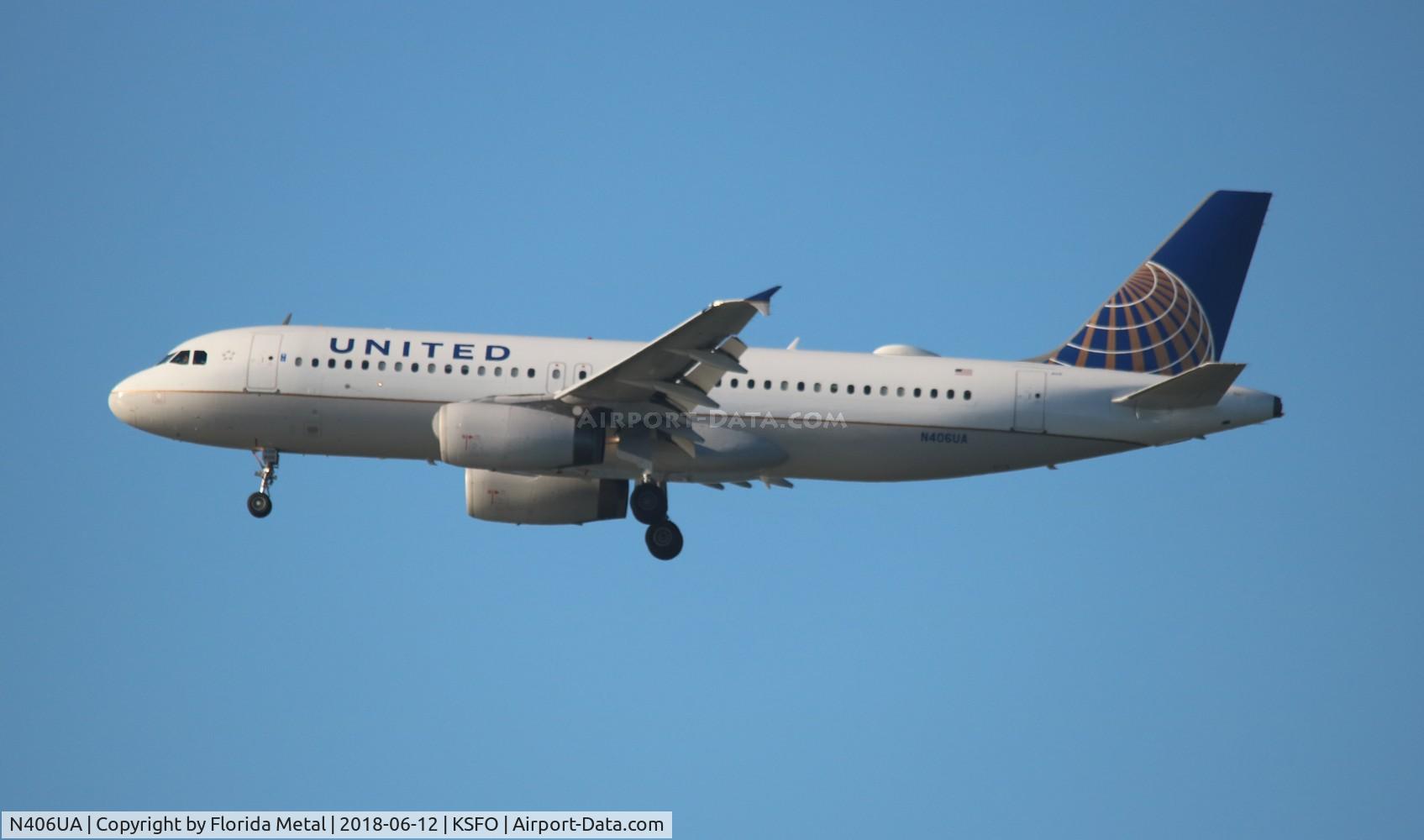 N406UA, 1994 Airbus A320-232 C/N 454, SFO 2018