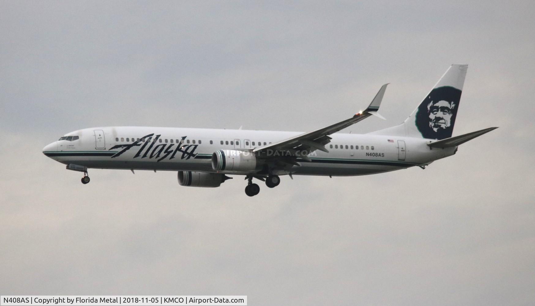 N408AS, 2013 Boeing 737-990/ER C/N 41732, MCO 2018