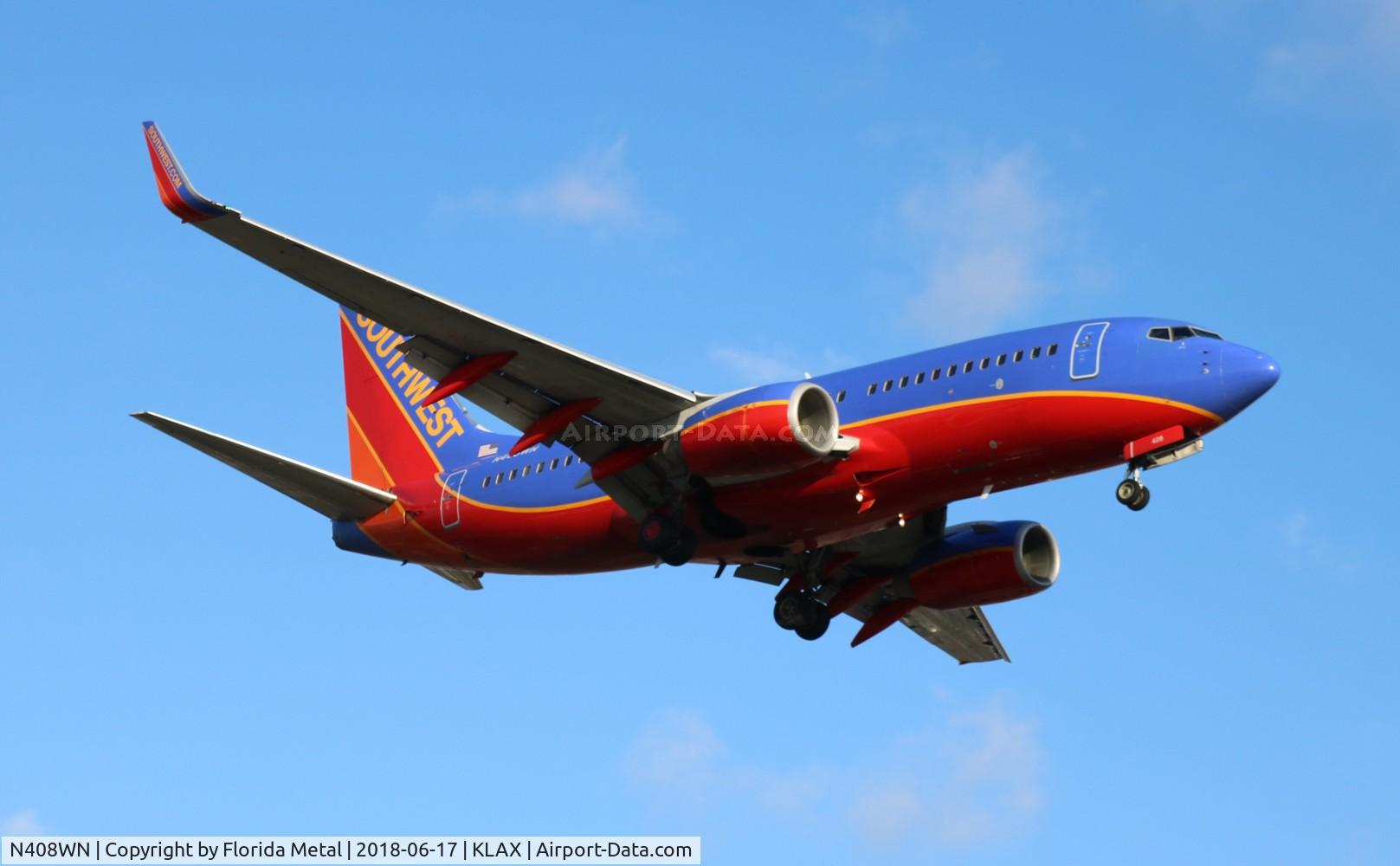 N408WN, 2001 Boeing 737-7H4 C/N 27895, LAX 2018