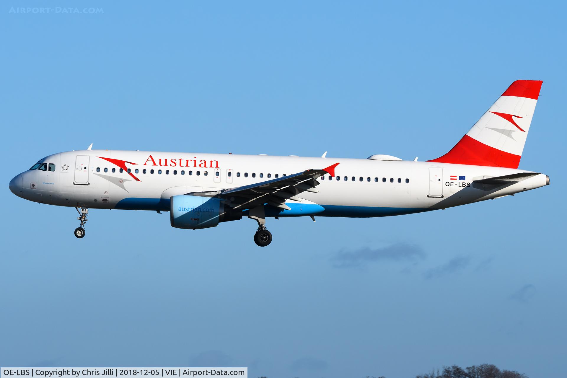OE-LBS, 2000 Airbus A320-214 C/N 1189, Austrian Airlines