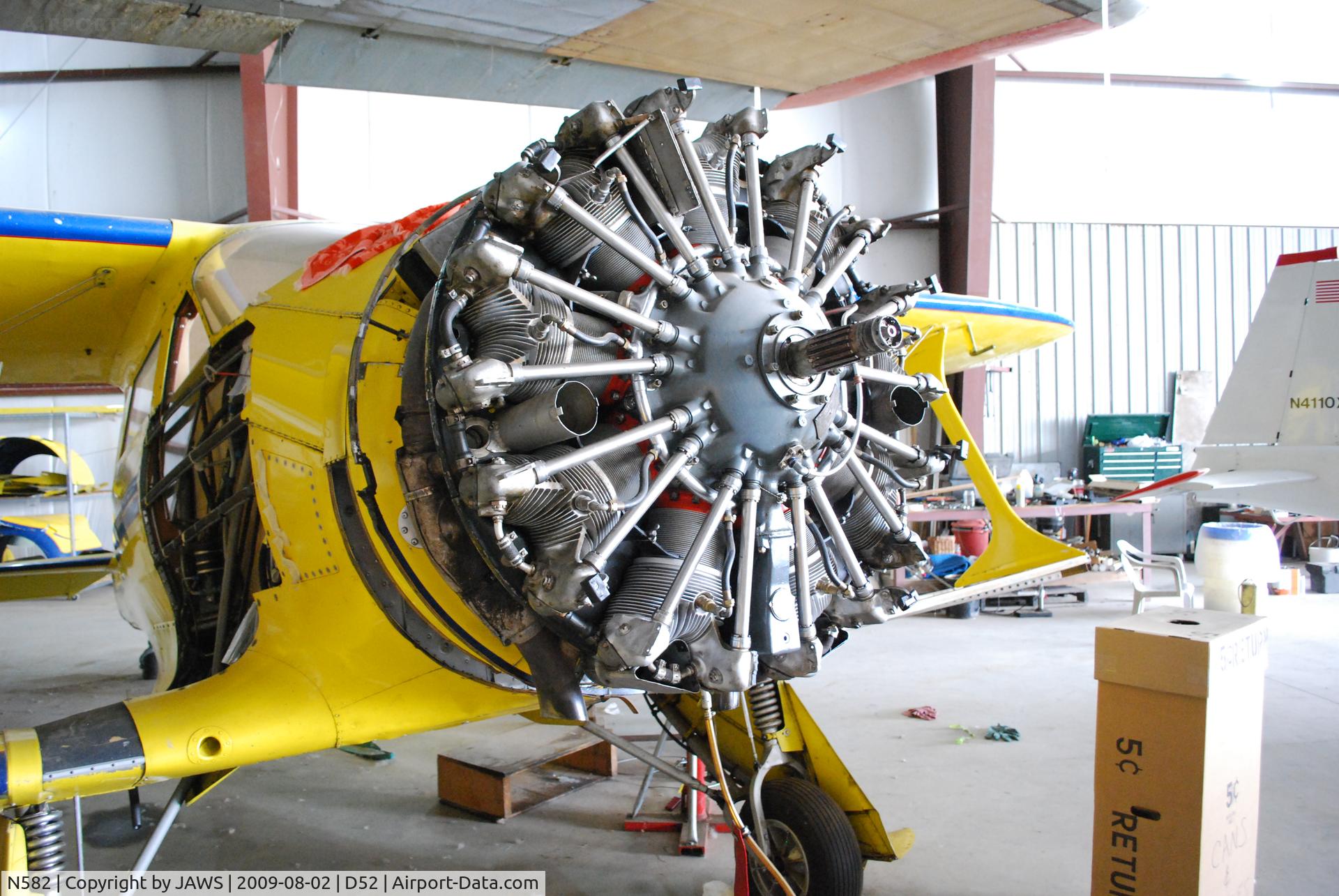 N582, 1944 Beech D17S Staggerwing C/N 6704, N582 Beech D17S, c/n: 6704 @ D52 Geneseo Airport , Geneseo , NY