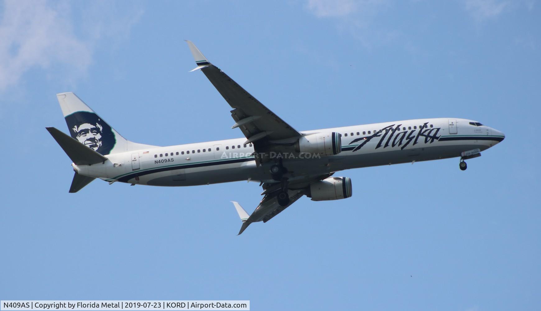 N409AS, 2012 Boeing 737-990/ER C/N 41733, ORD 2019