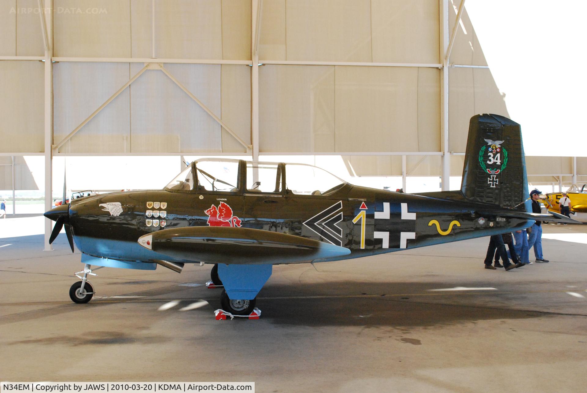 N34EM, 1953 Beech (CCF) T-34A (A45) Mentor C/N CCF34-119, N34EM Beech T-34A Mentor c/n: CCF34-119 @ KDMA