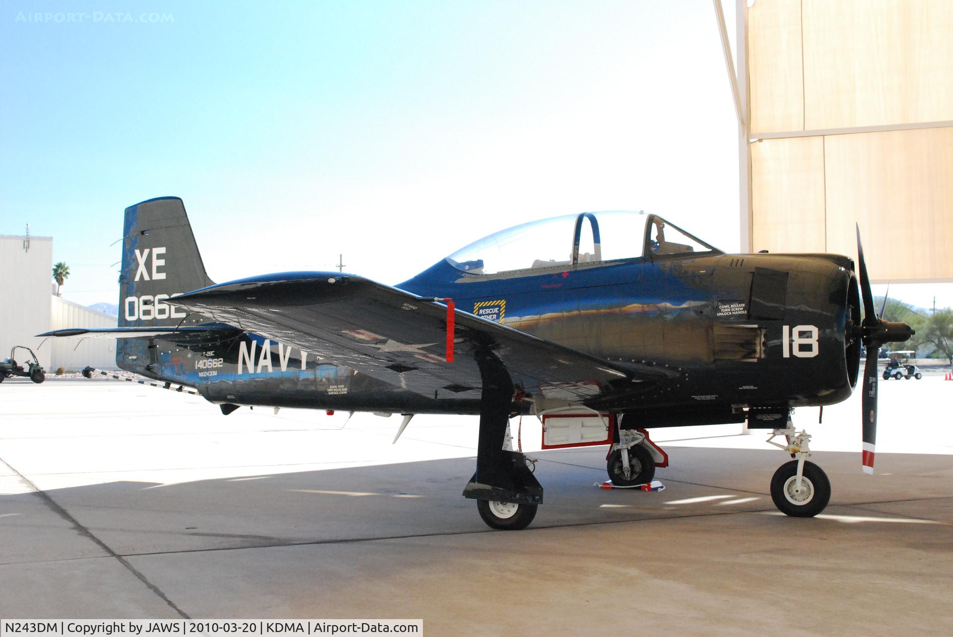N243DM, 1957 North American T-28C Trojan C/N 226-239 (140662), N243DM /140662 1957 North American T-28C c/n: 226-239 @ KDMA