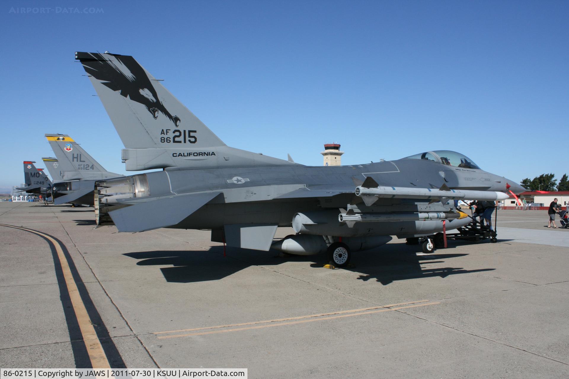86-0215, 1986 General Dynamics F-16C Fighting Falcon C/N 5C-321, 86-0215 General Dynamics F-16C Fighting Falcon, c/n: 5C-321 CA ANG @ KSUU