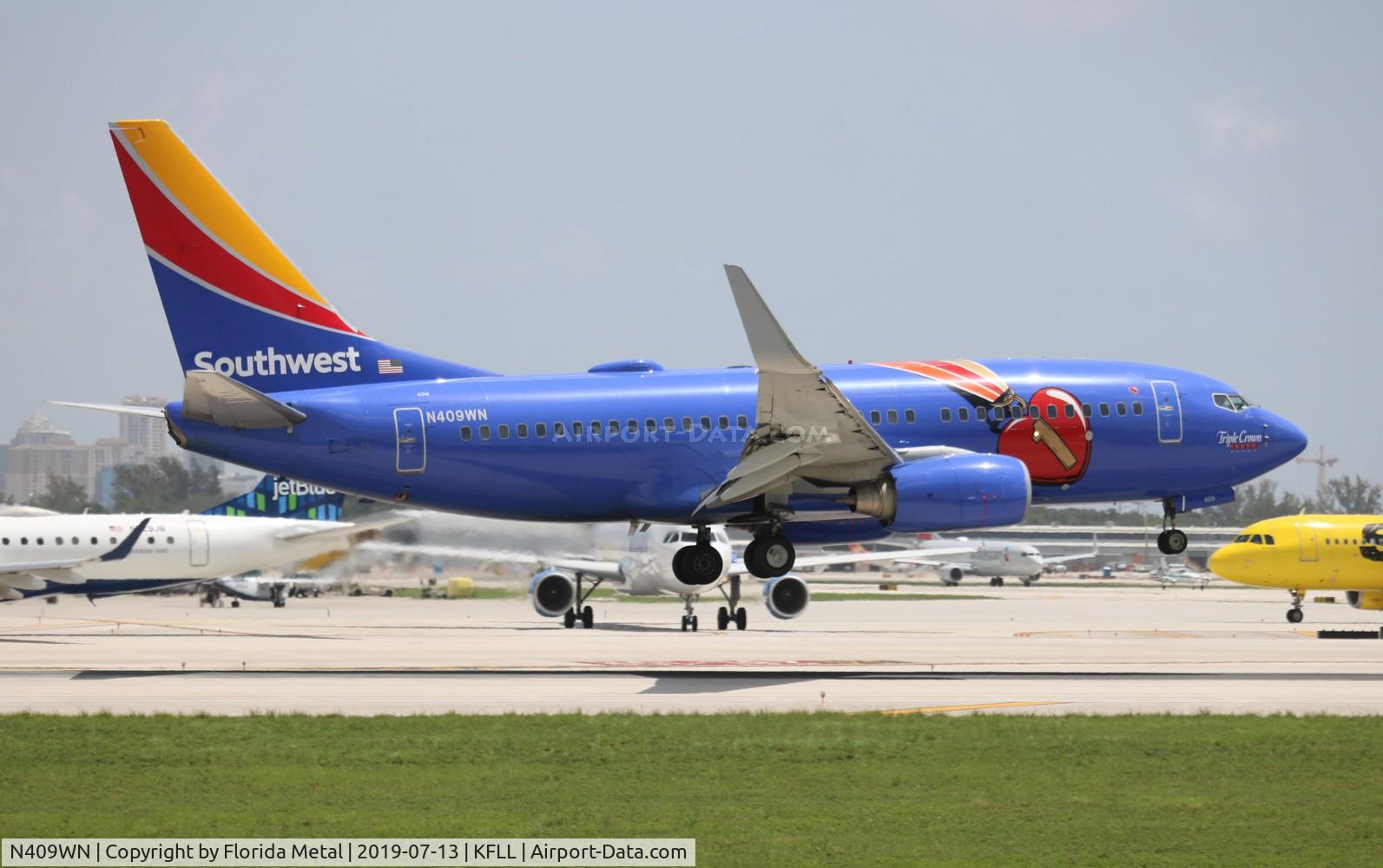N409WN, 2001 Boeing 737-7H4 C/N 27896, FLL 2019