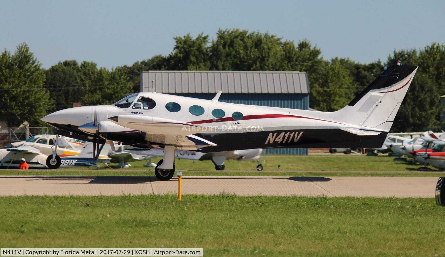 N411V, 1973 Cessna 340 C/N 340-0250, OSH 2017