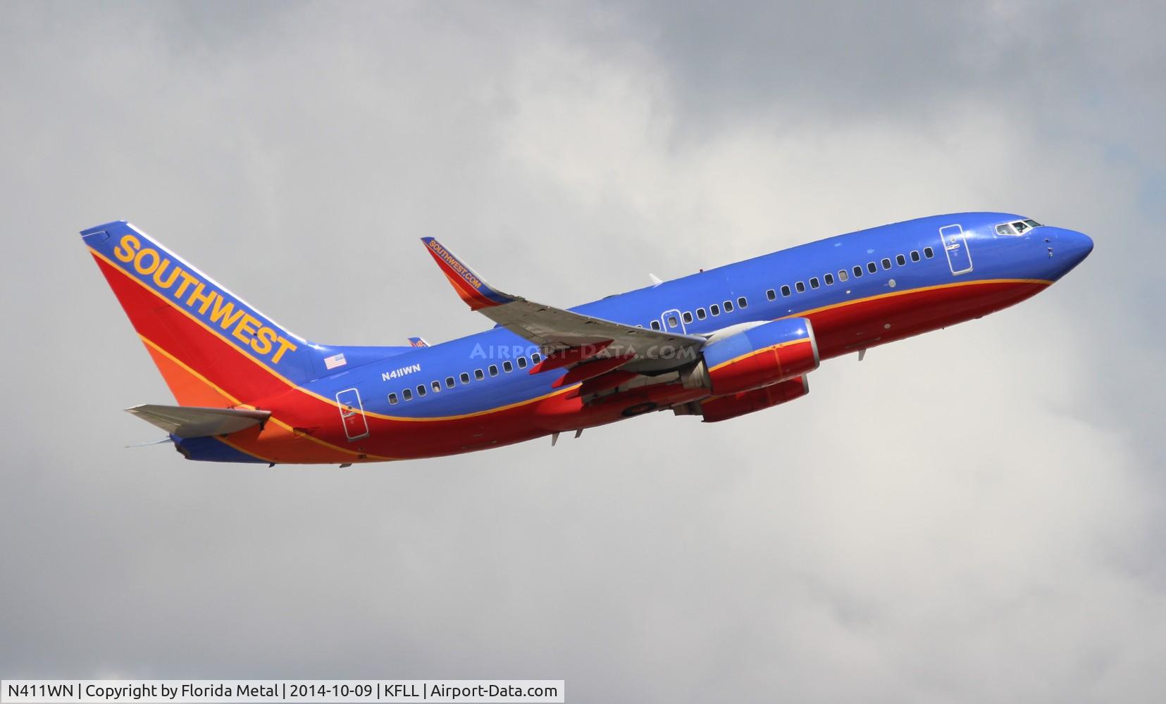 N411WN, 2001 Boeing 737-7H4 C/N 29821, FLL 2014