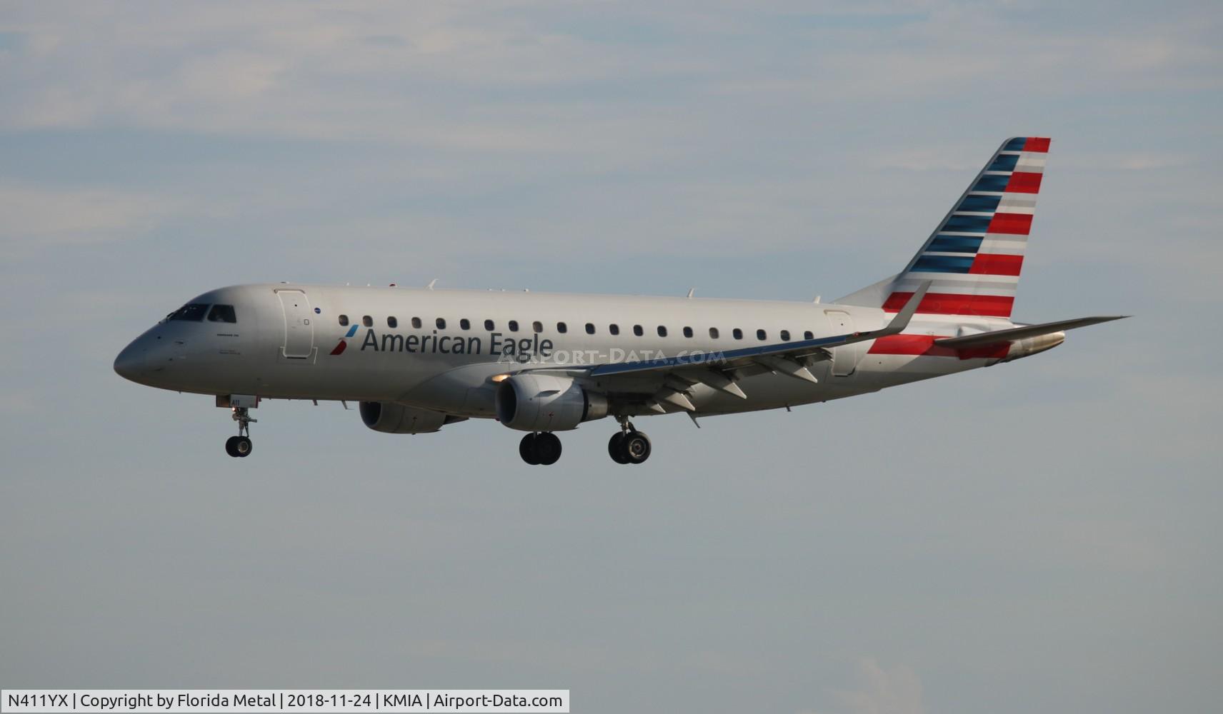 N411YX, 2013 Embraer 175LR (ERJ-170-200LR) C/N 17000374, MIA 2018