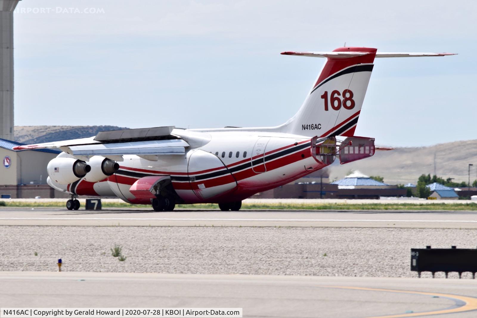 N416AC, 1999 BAE Systems Avro 146-RJ85 C/N E.2345, Landing roll out on 10L.