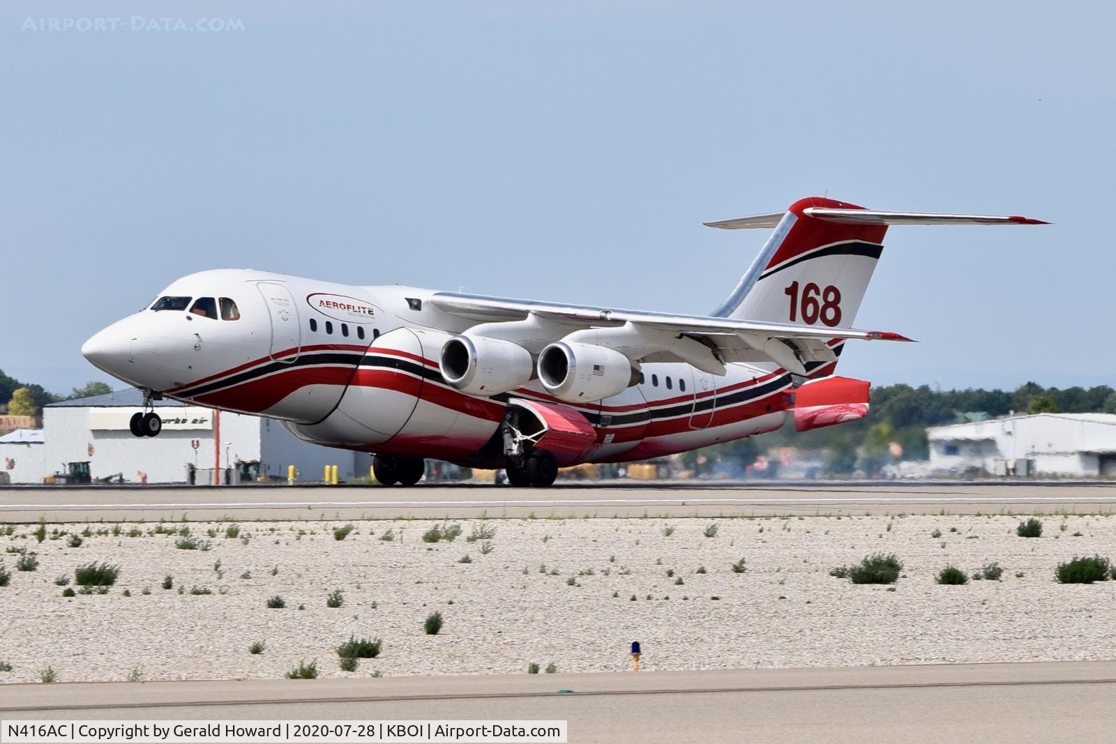 N416AC, 1999 BAE Systems Avro 146-RJ85 C/N E.2345, Landing 10L.