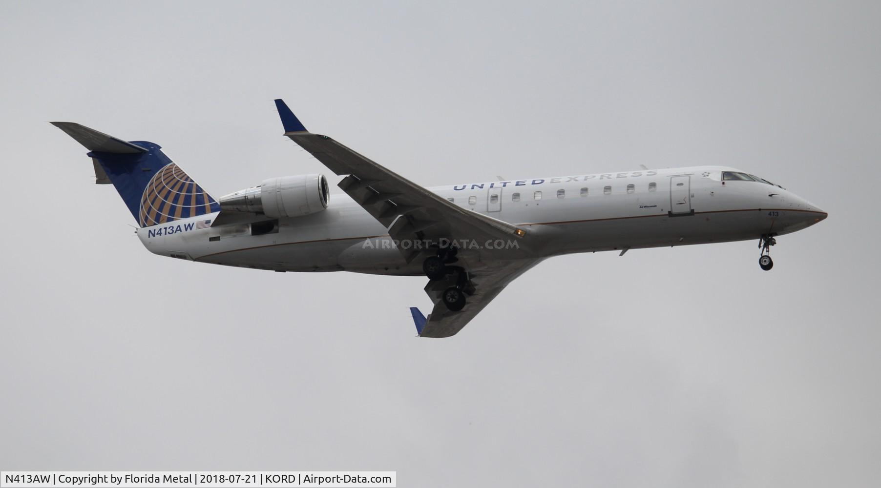 N413AW, 2001 Canadair CRJ-200LR (CL-600-2B19) C/N 7585, ORD 2018
