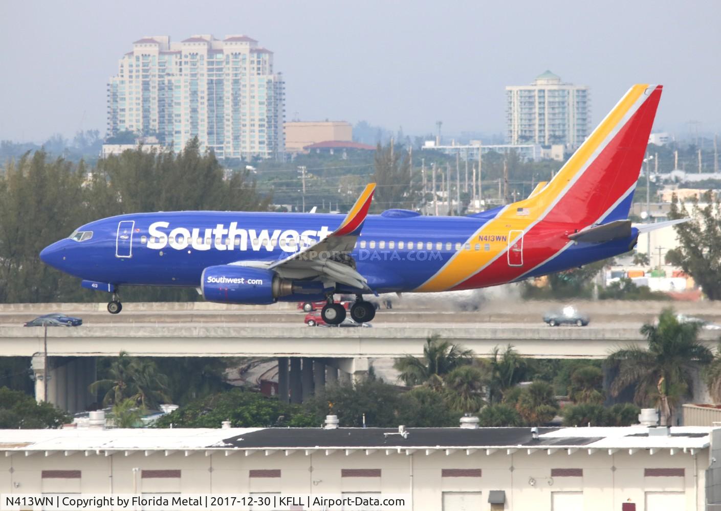 N413WN, 2001 Boeing 737-7H4 C/N 29819, FLL 2017