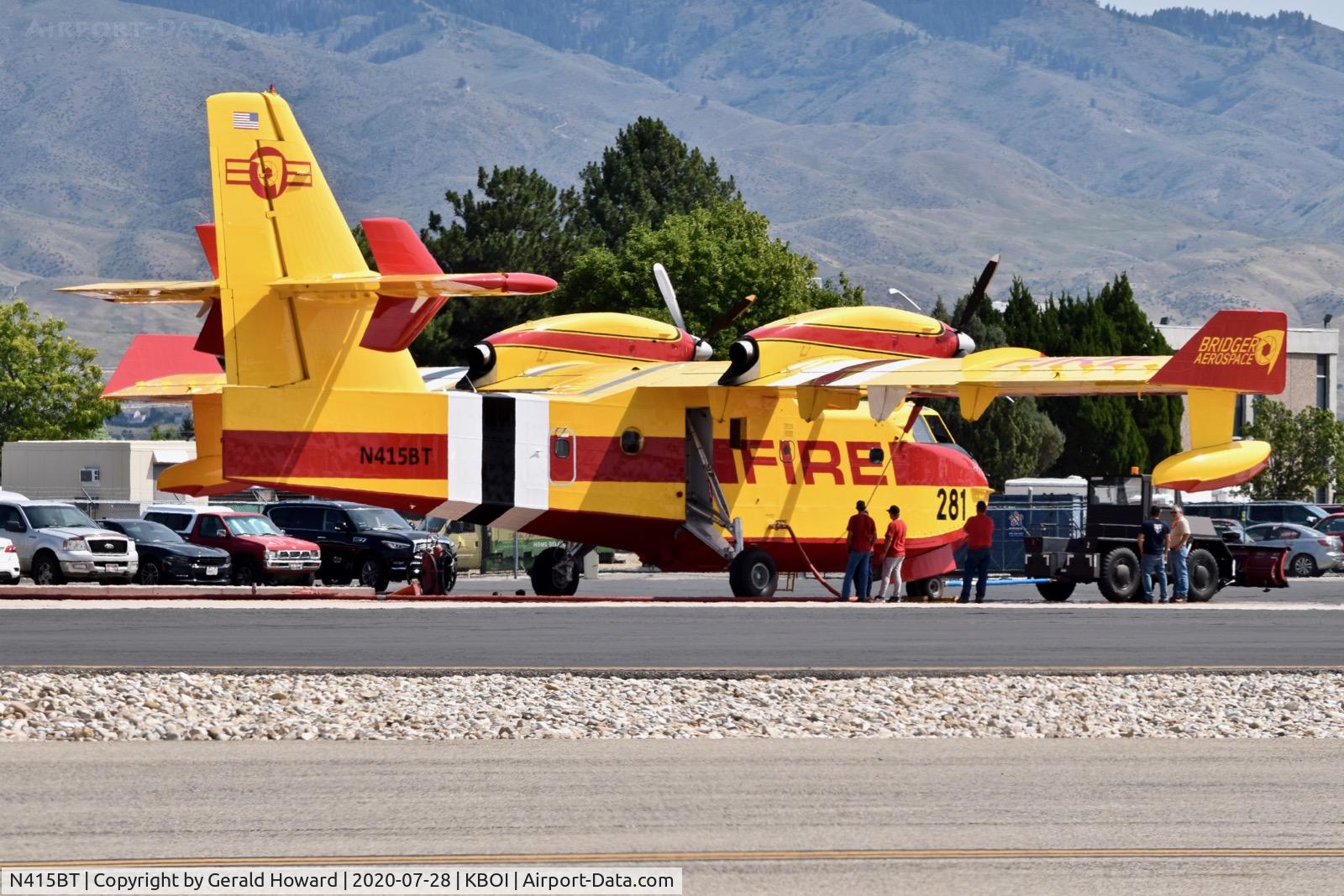 N415BT, 1985 Canadair CL-215-6B11 (Series CL-215T) C/N 1081, Parked on the NIFC ramp.