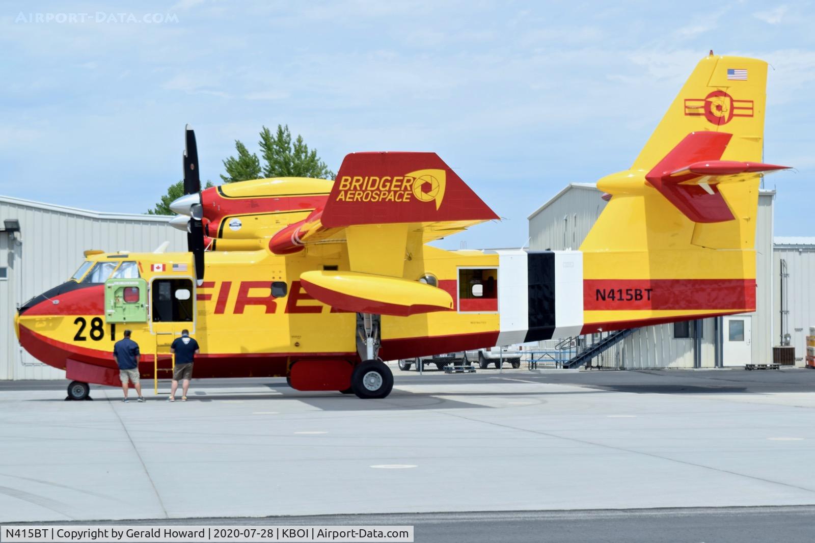 N415BT, 1985 Canadair CL-215-6B11 (Series CL-215T) C/N 1081, Parked on the NIFC ramp.