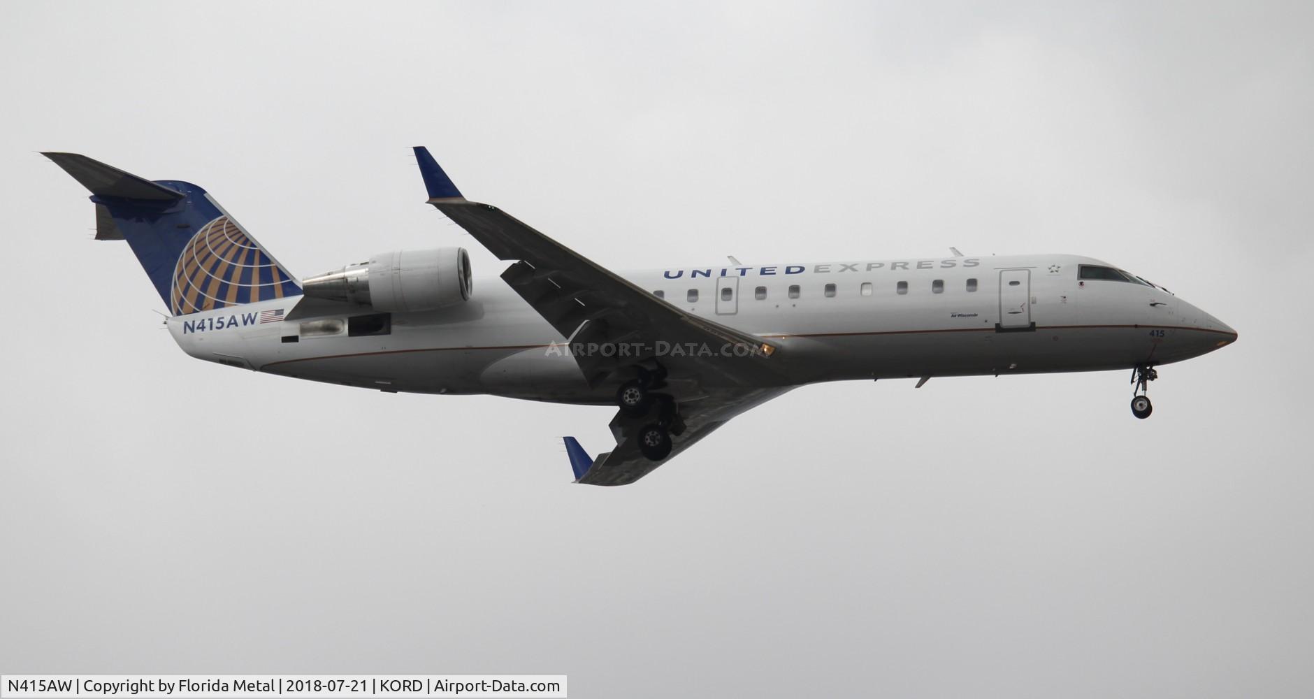 N415AW, 2001 Bombardier CRJ-200LR (CL-600-2B19) C/N 7593, ORD 2018