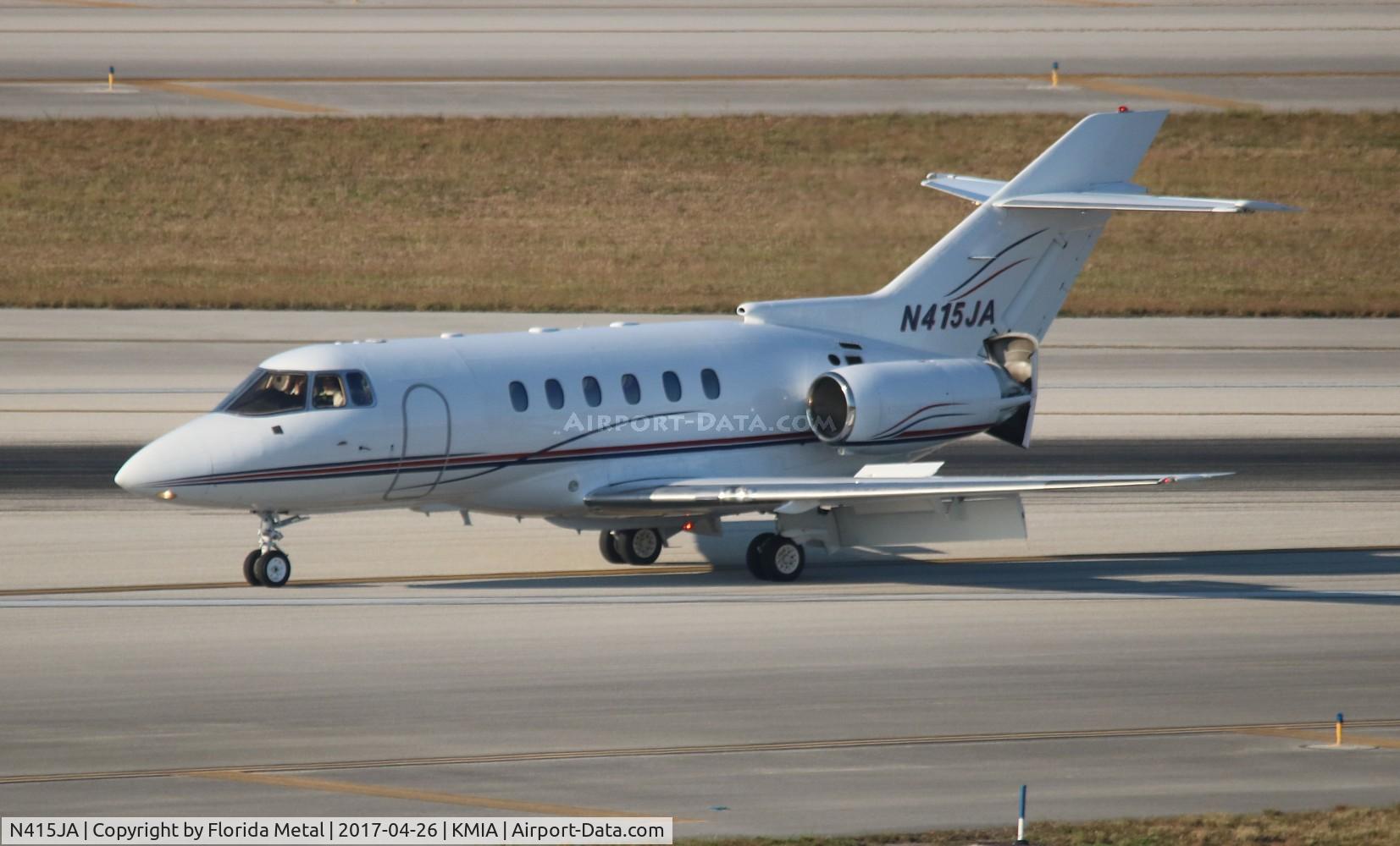 N415JA, 2001 Raytheon Hawker 800XP C/N 258516, MIA 2017