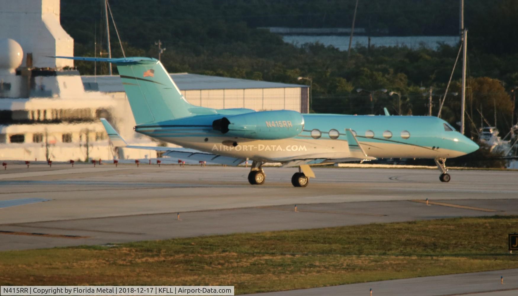 N415RR, 1987 Gulfstream Aerospace G-IV C/N 1040, FLL 2018