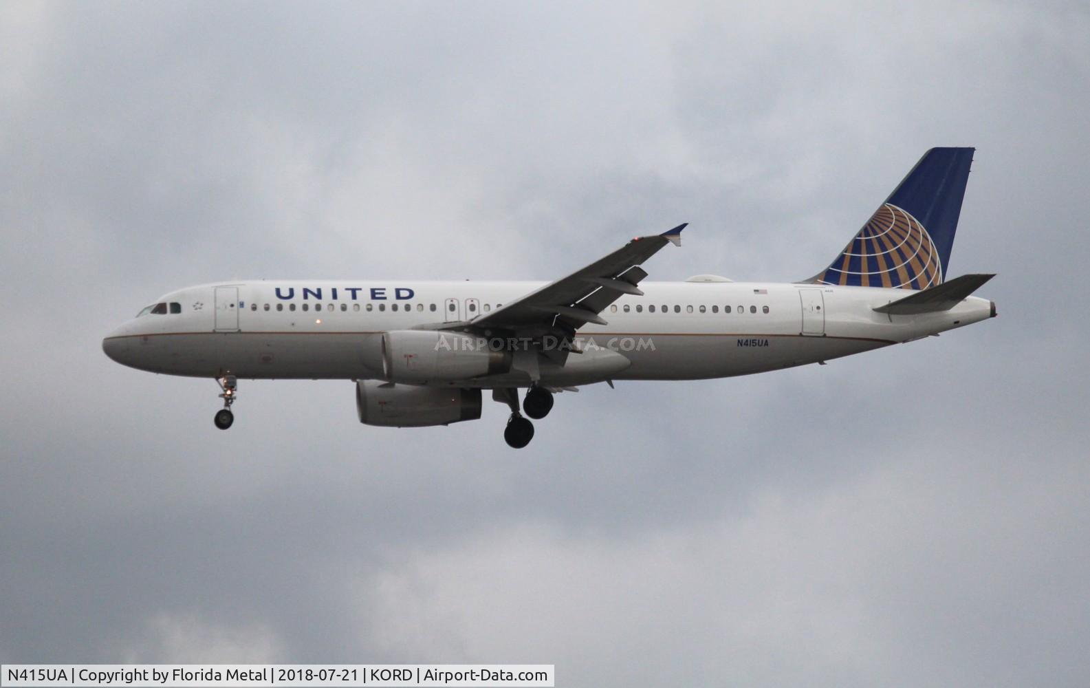 N415UA, 1994 Airbus A320-232 C/N 475, ORD 2018