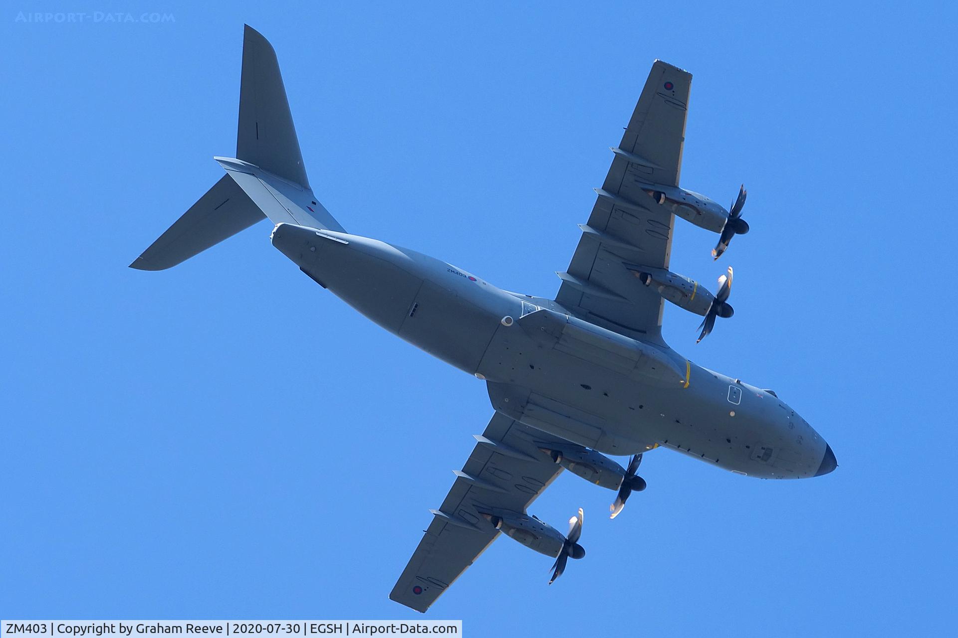 ZM403, 2015 Airbus A400M-180 Atlas C.1 C/N 020, In the hold at Norwich.