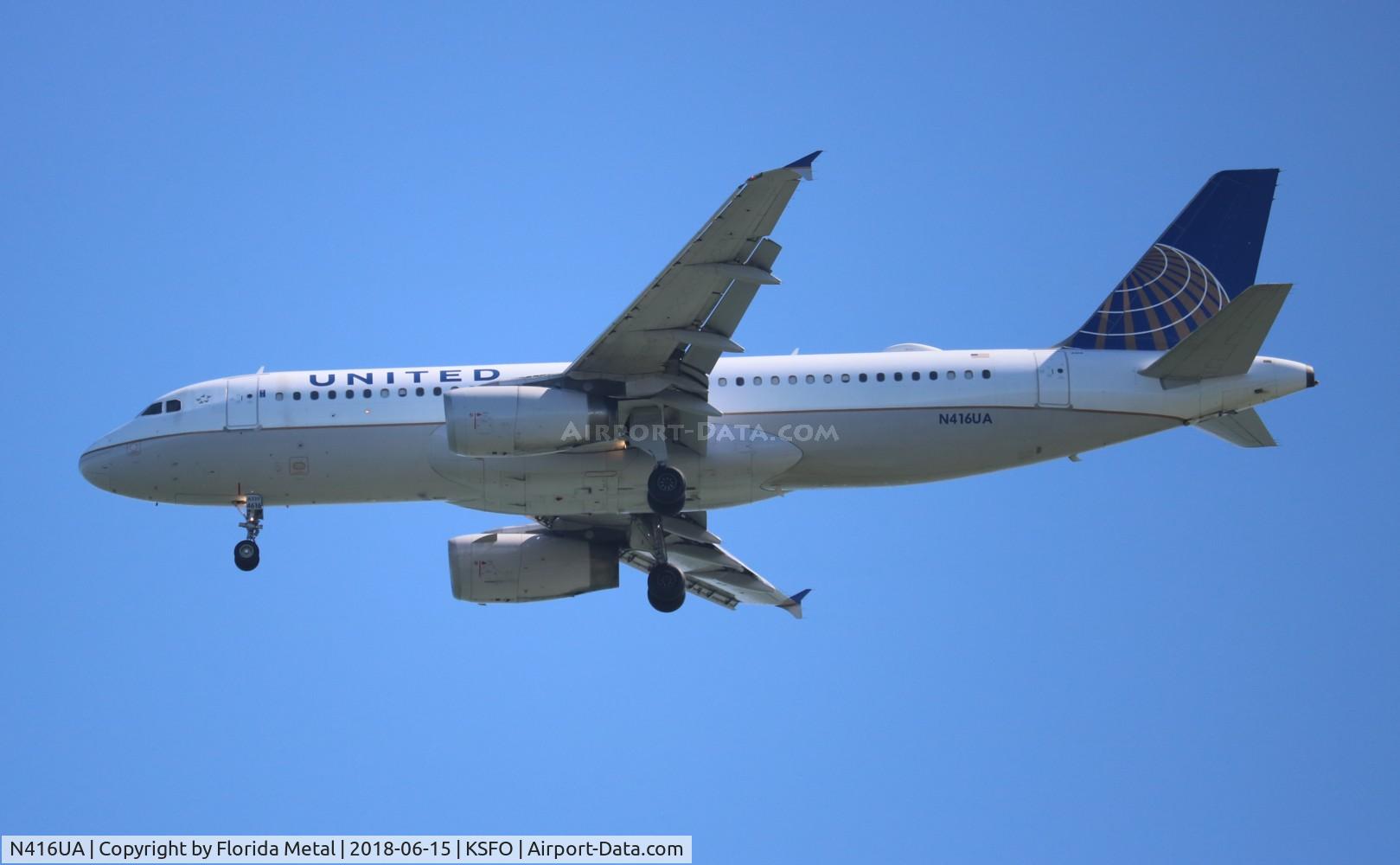 N416UA, 1994 Airbus A320-232 C/N 479, SFO 2018