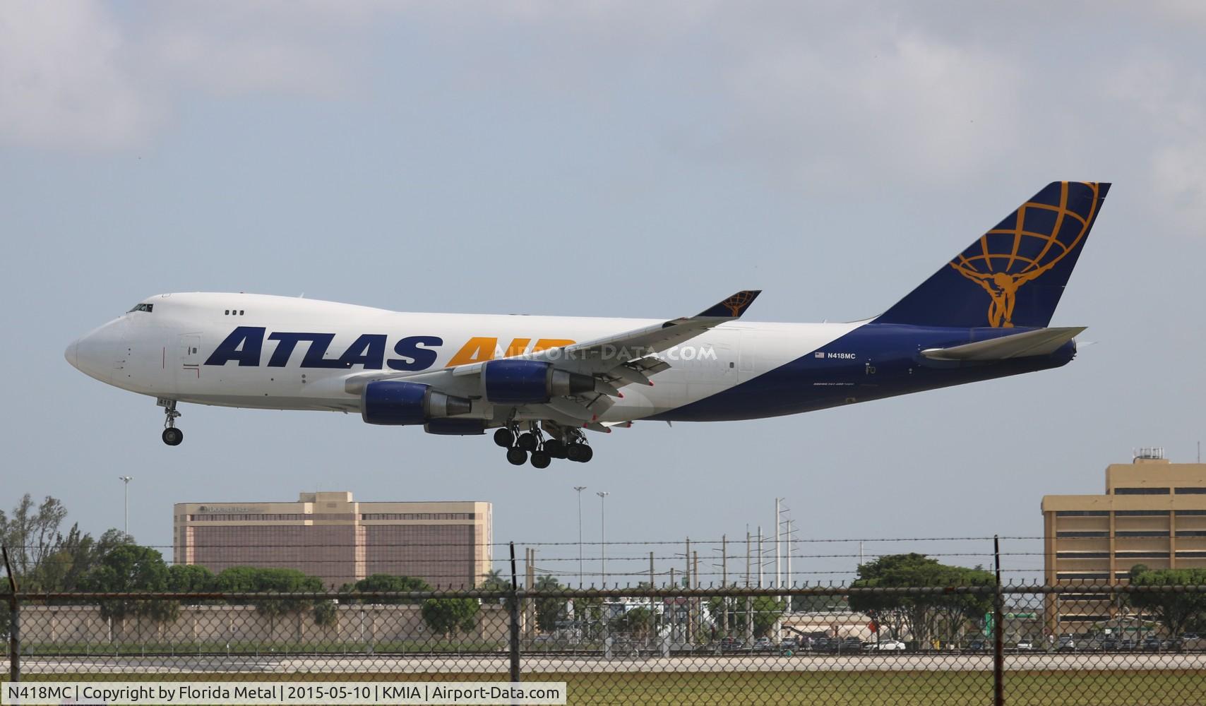 N418MC, 2002 Boeing 747-47UF C/N 32840, MIA 2015