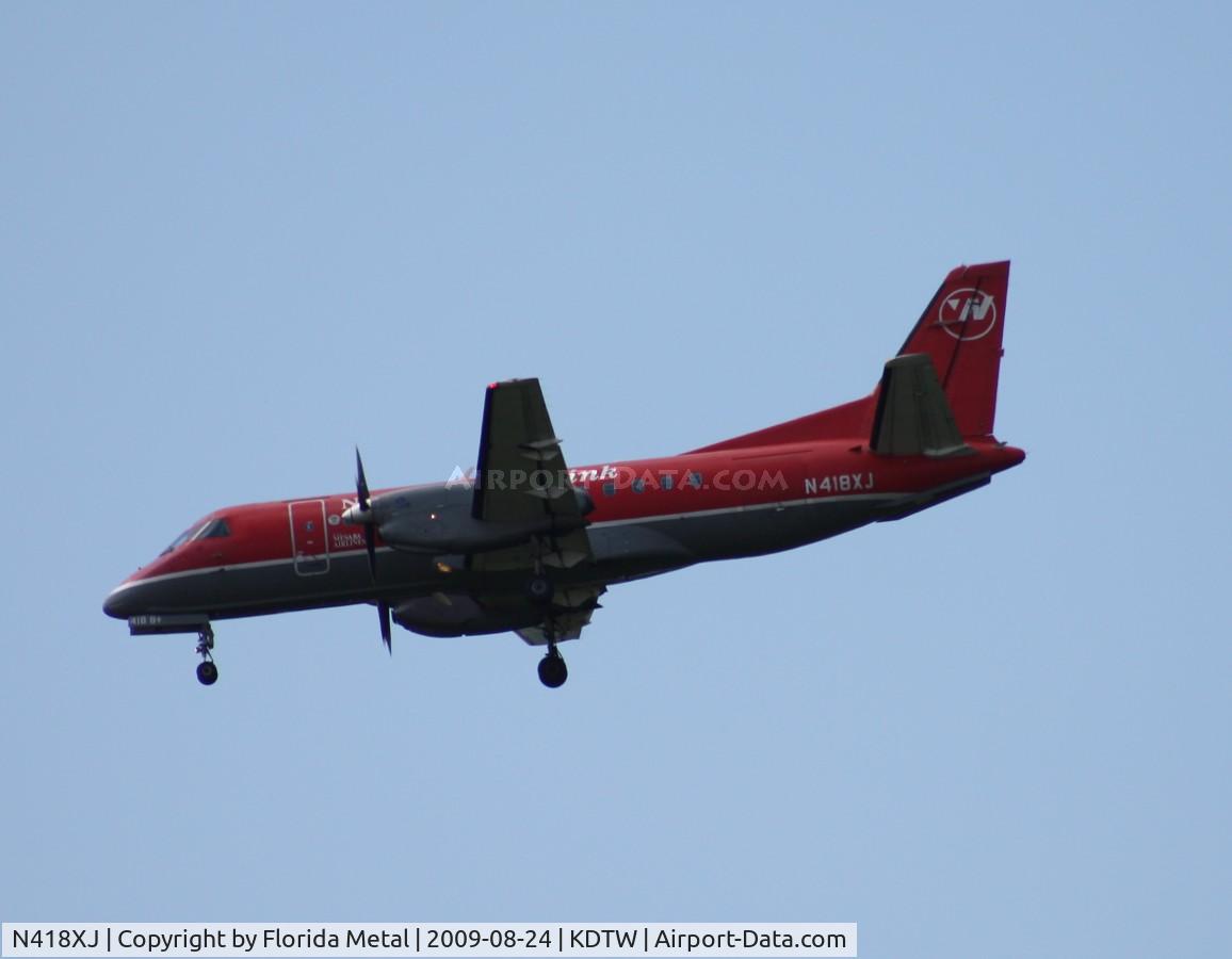 N418XJ, 1997 Saab 340B C/N 340B-418, DTW 2009