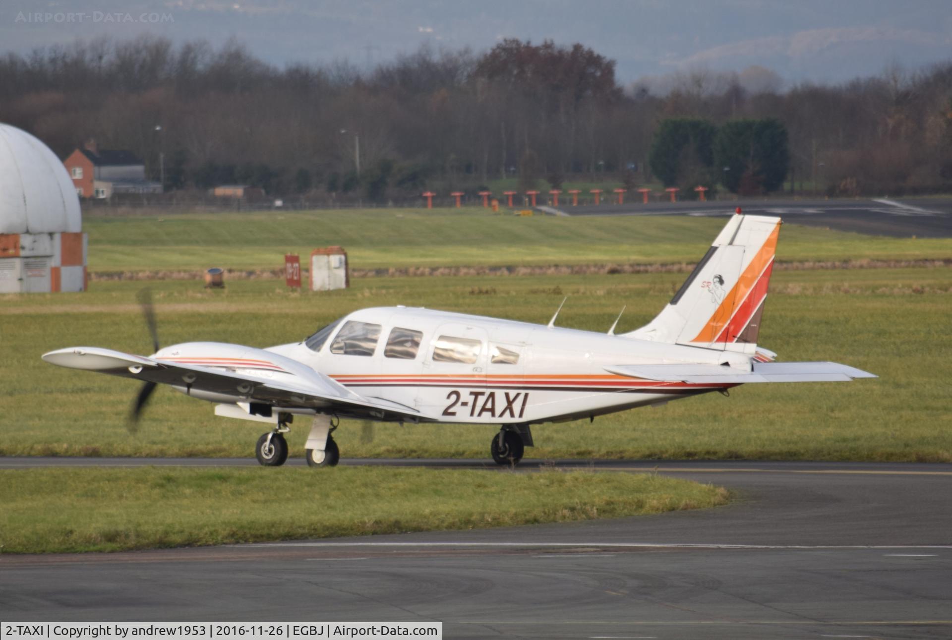 2-TAXI, 1980 Piper PA-34-200T Seneca II C/N 34-807003, 2-TAXI at Gloucestershire Airport.