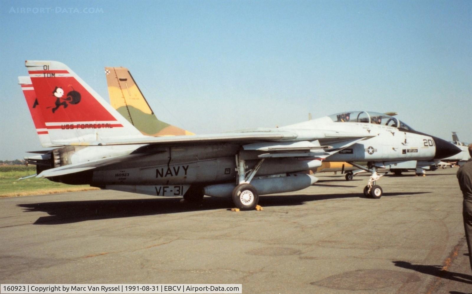 160923, Grumman F-14A Tomcat C/N 352, At Chièvres 1991.