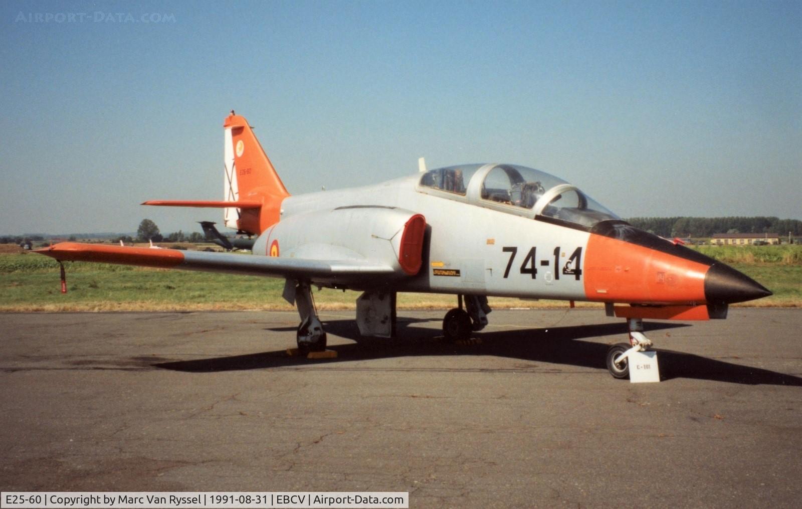 E25-60, CASA C-101 Aviojet C/N not found E25-60, At Chièvres 1991.
