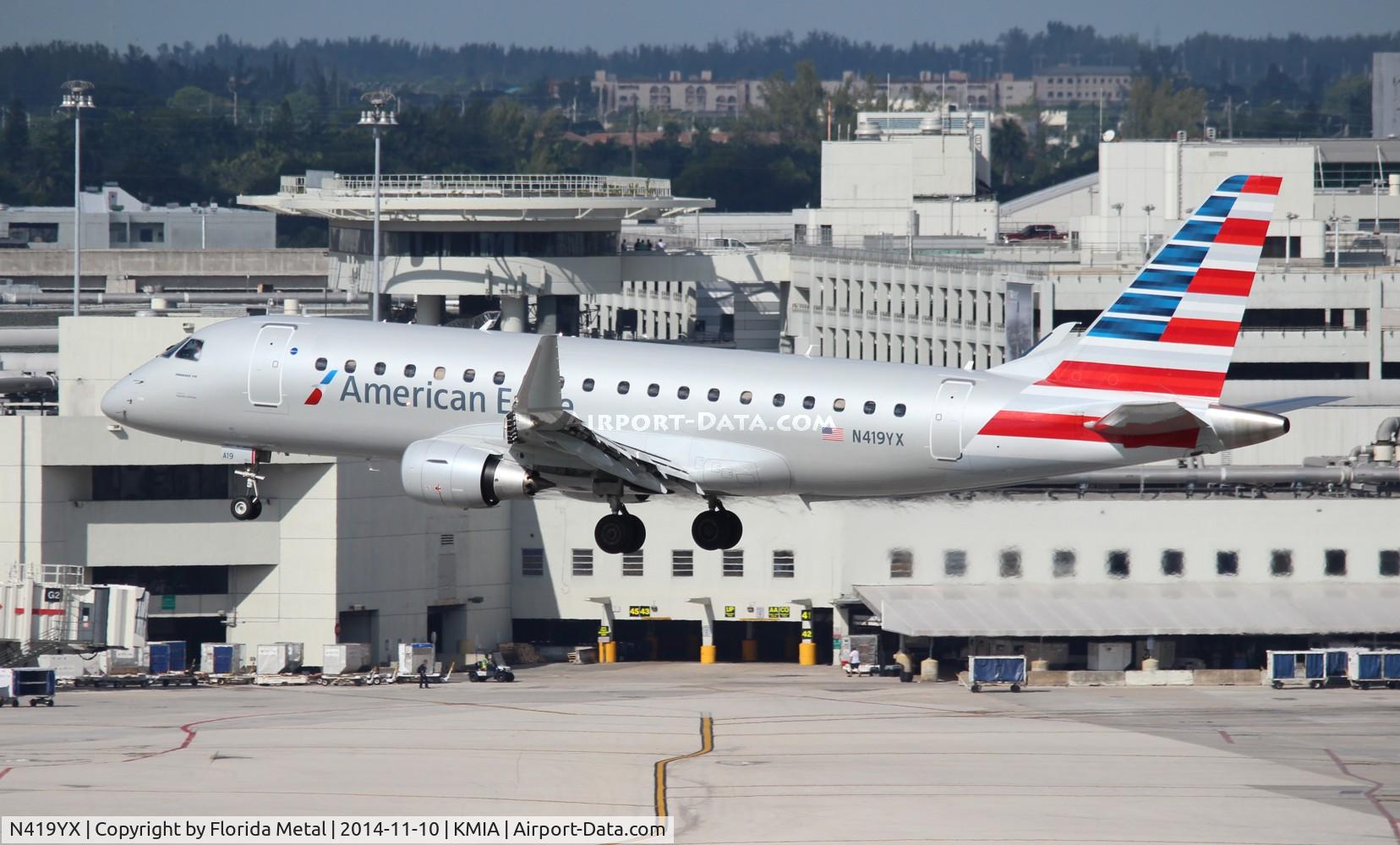 N419YX, 2013 Embraer 175LR (ERJ-170-200LR) C/N 17000384, MIA 2014