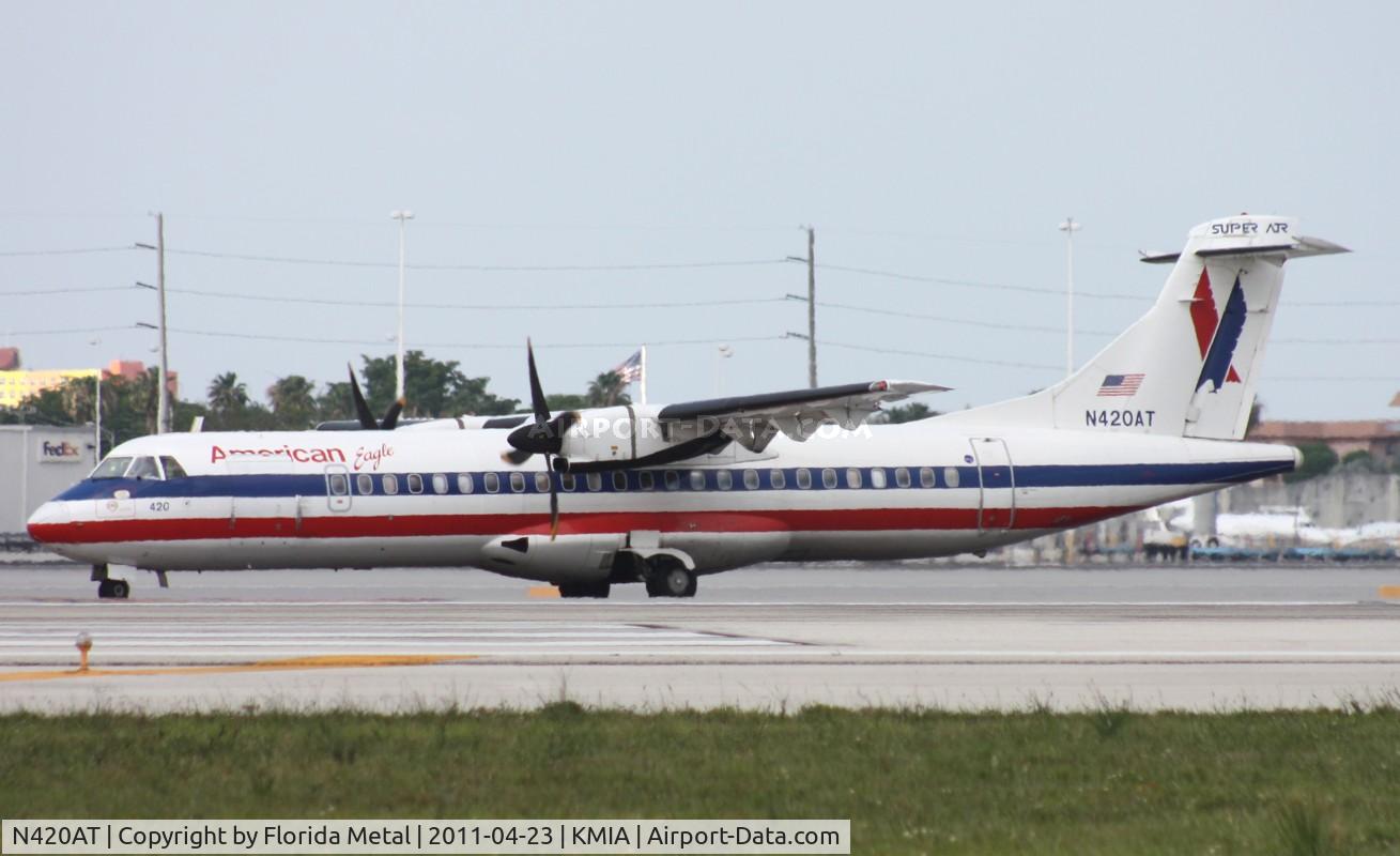 N420AT, 1994 ATR 72-212 C/N 420, MIA 2011