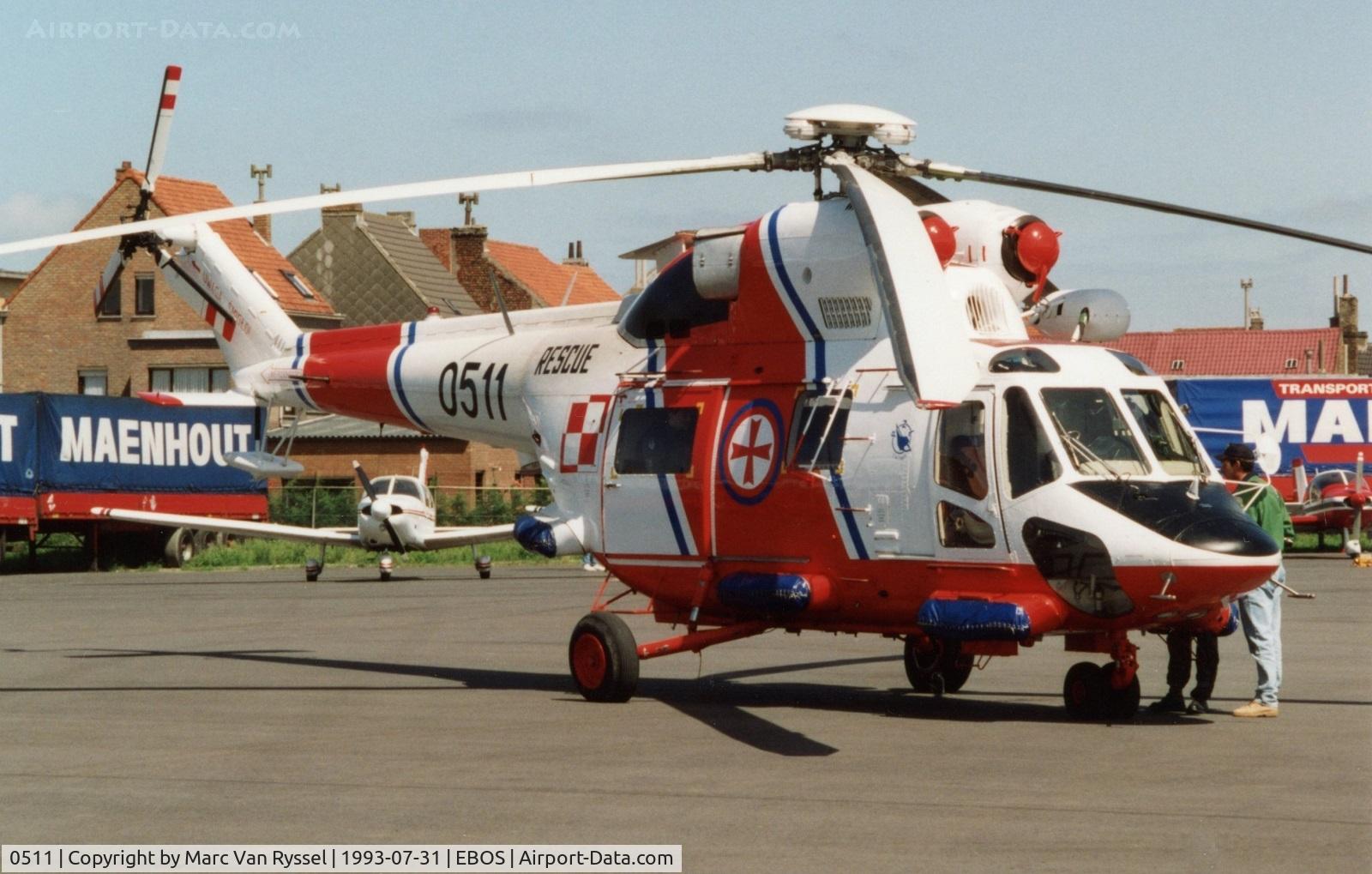 0511, PZL-Swidnik W-3RM Anakconda C/N 390511, Ostend Airshow 1993.