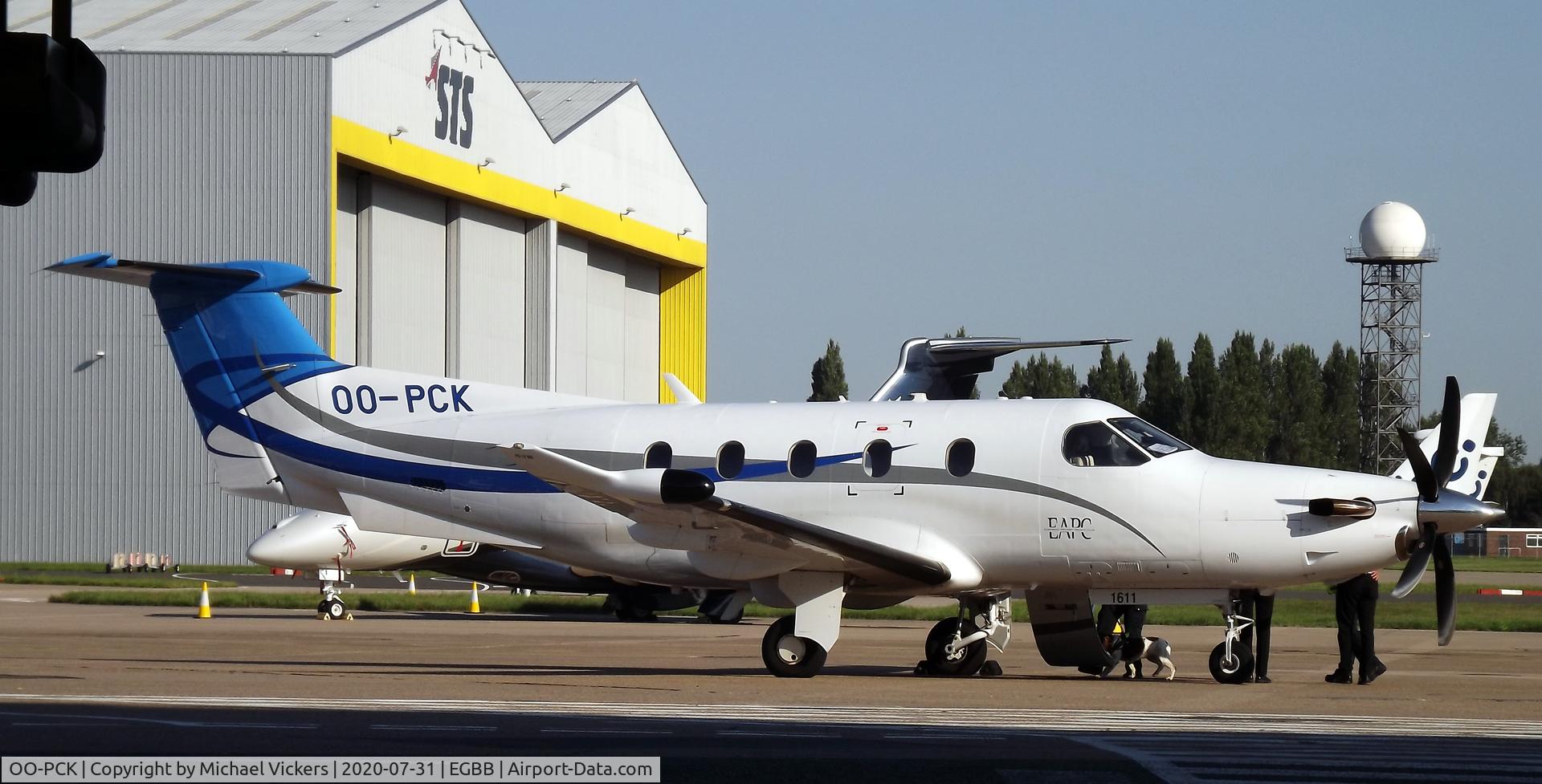OO-PCK, 2016 Pilatus PC-12/47E C/N 1611, Parked on the Signature ramp
