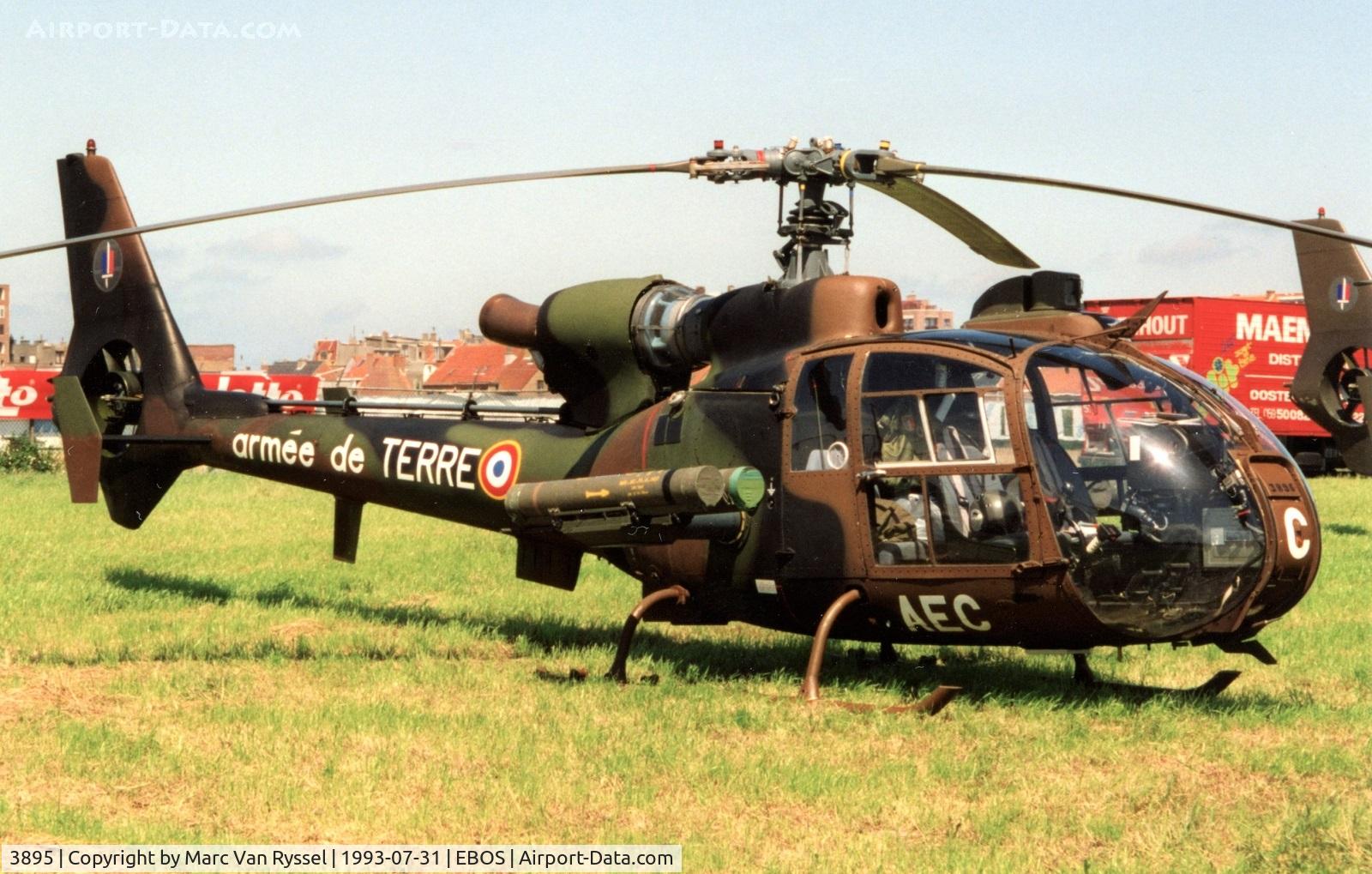 3895, Aèrospatiale SA-342M Gazelle C/N 1895, Ostend Airshow 1993.