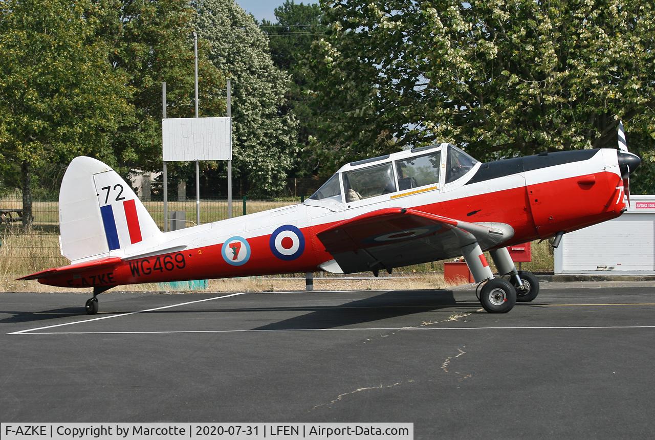 F-AZKE, 1951 De Havilland DHC-1 Chipmunk T.10 C/N C1/0519, On stopover for refuelling.