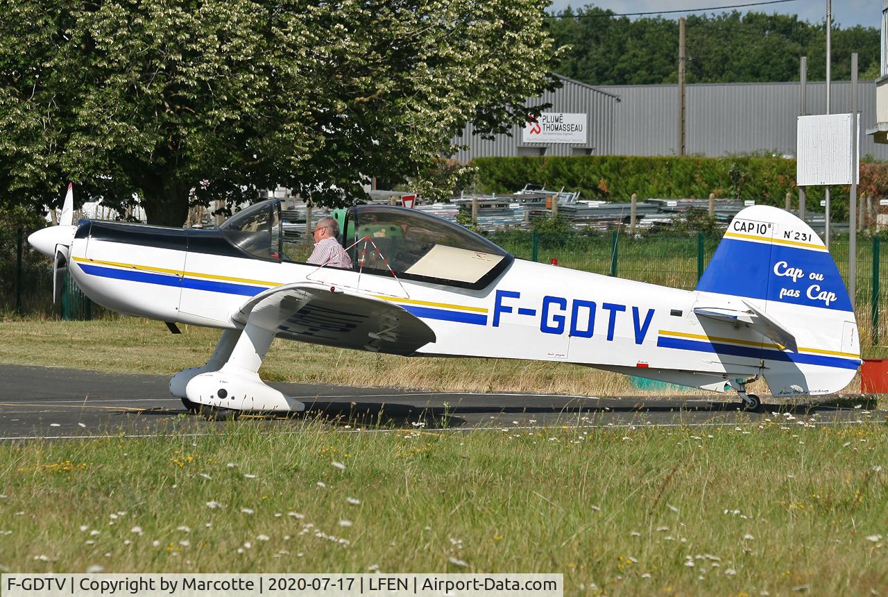 F-GDTV, Mudry CAP-10B C/N 231, On stopover for refuelling.